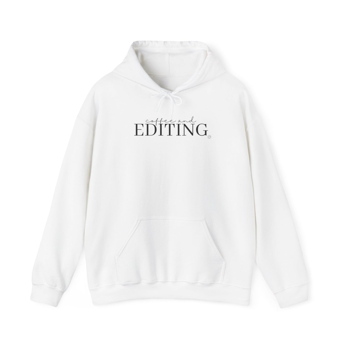 Coffee & Editing (Blk) - Heavy Blend™ Hooded Sweatshirt
