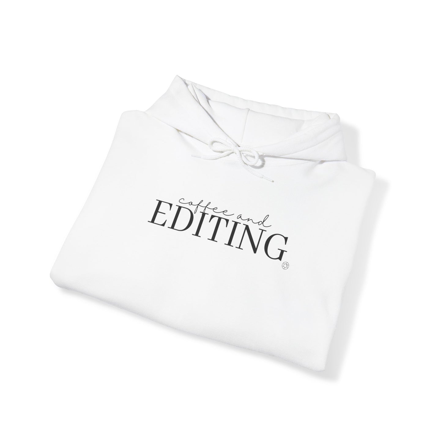 Coffee & Editing (Blk) - Heavy Blend™ Hooded Sweatshirt