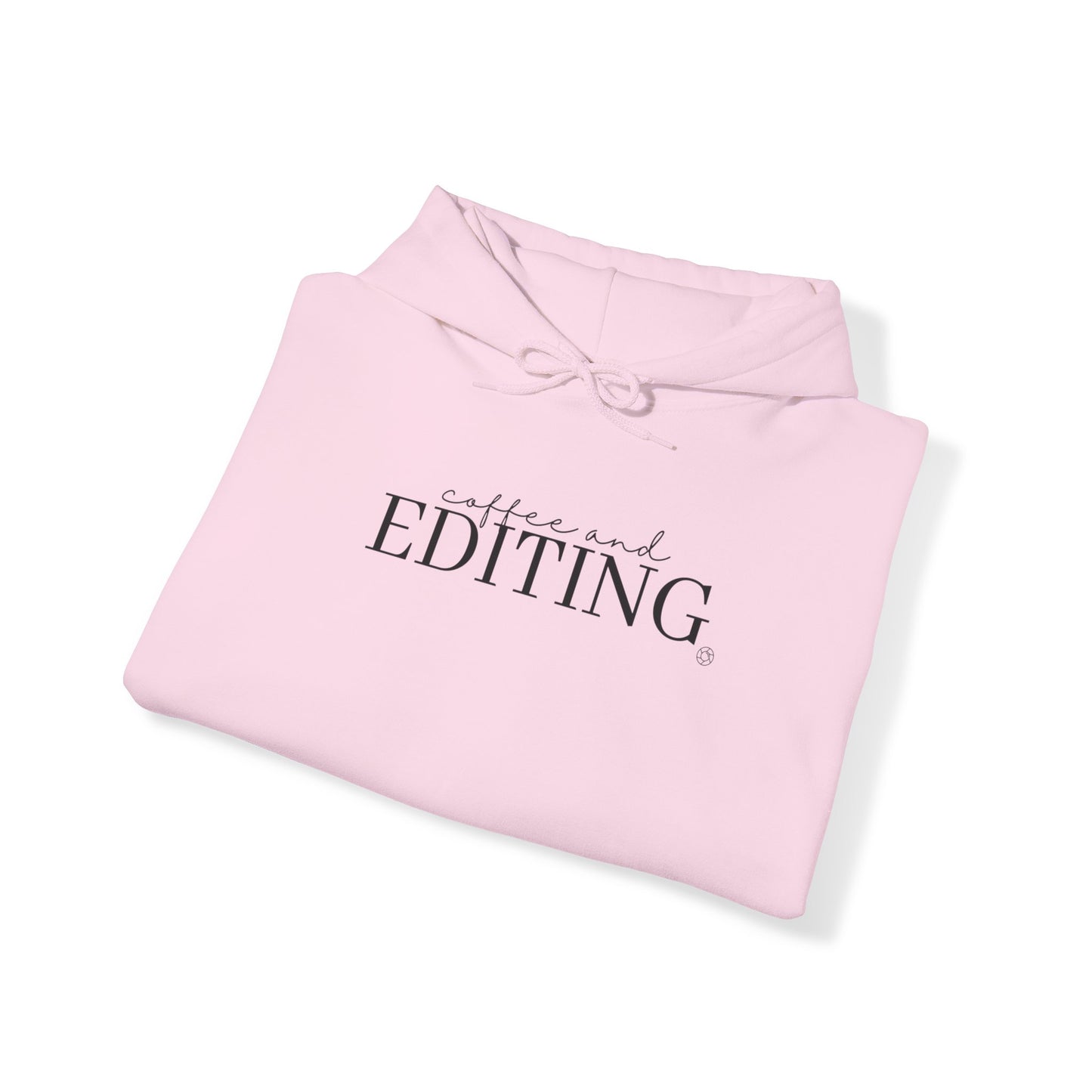 Coffee & Editing (Blk) - Heavy Blend™ Hooded Sweatshirt