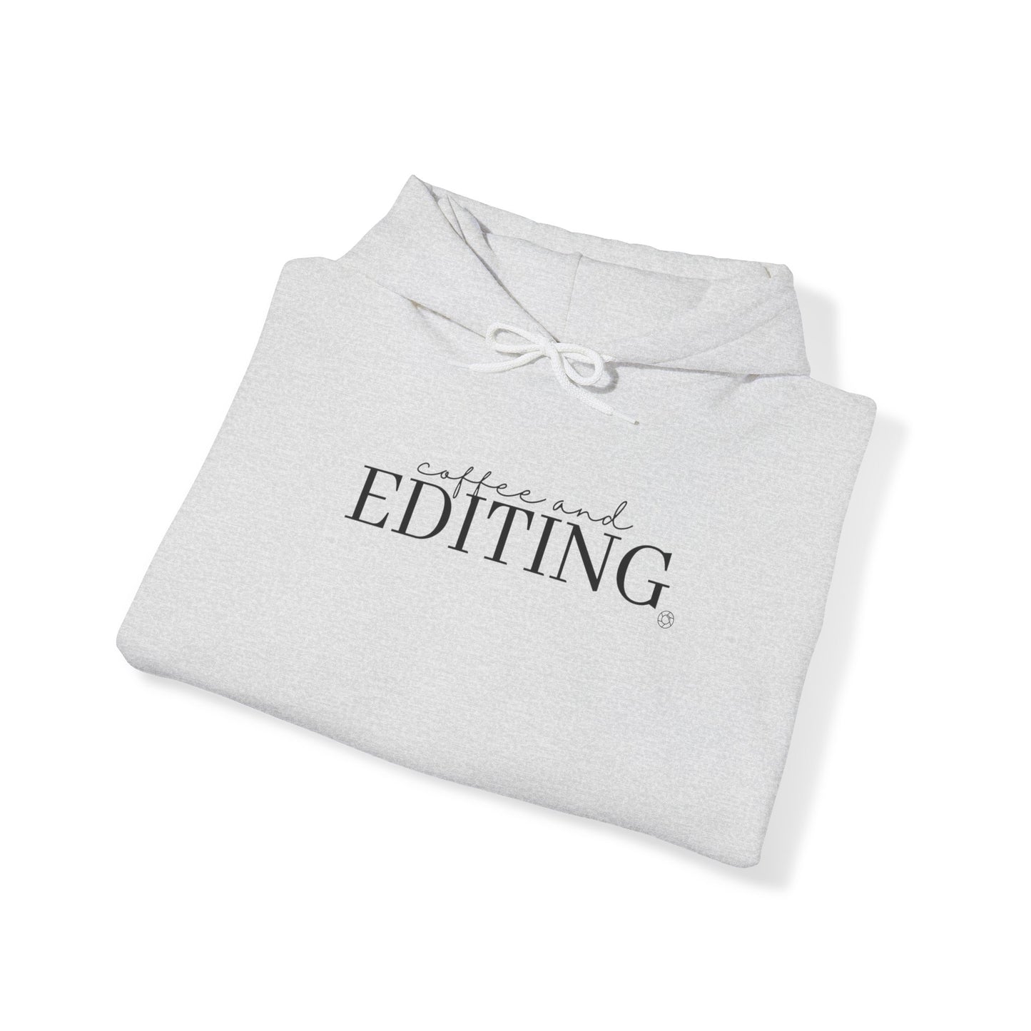 Coffee & Editing (Blk) - Heavy Blend™ Hooded Sweatshirt