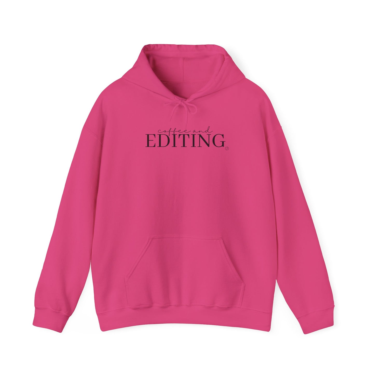 Coffee & Editing (Blk) - Heavy Blend™ Hooded Sweatshirt
