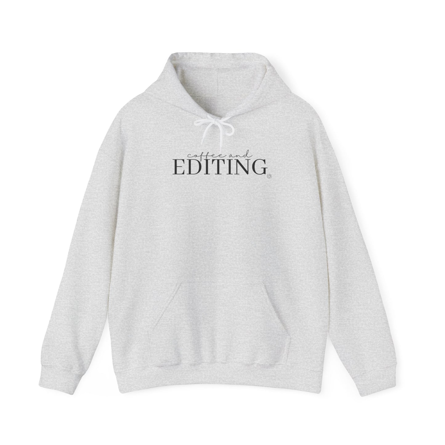 Coffee & Editing (Blk) - Heavy Blend™ Hooded Sweatshirt