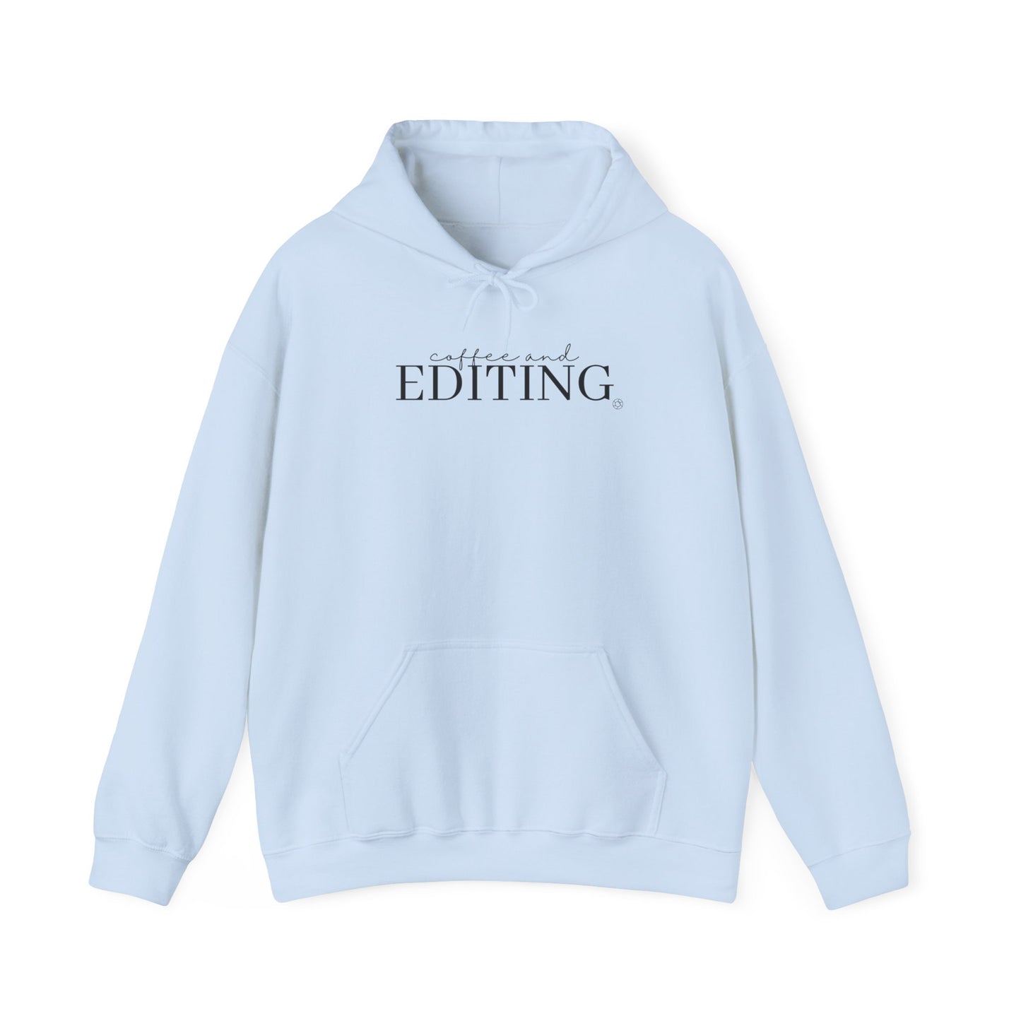 Coffee & Editing (Blk) - Heavy Blend™ Hooded Sweatshirt