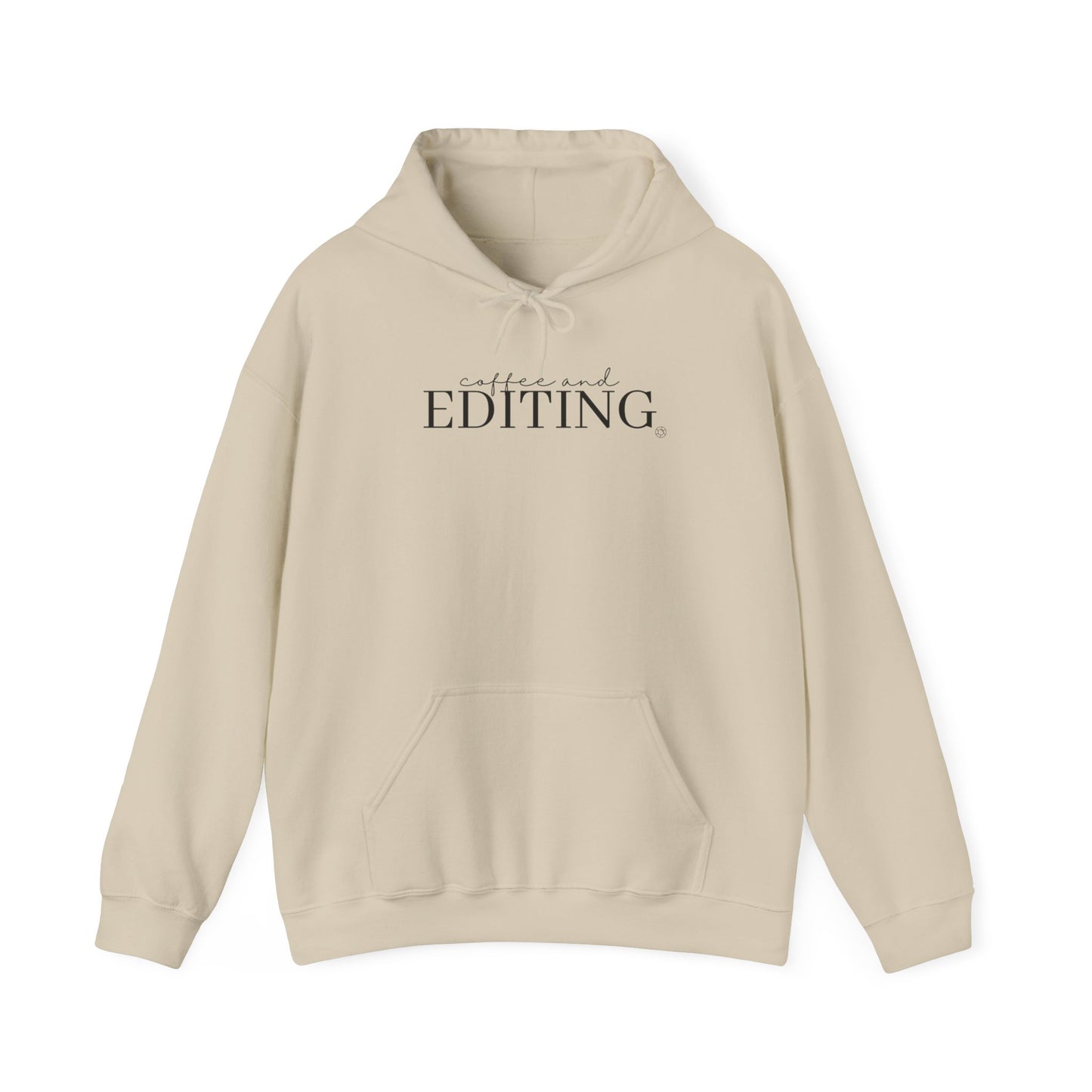 Coffee & Editing (Blk) - Heavy Blend™ Hooded Sweatshirt