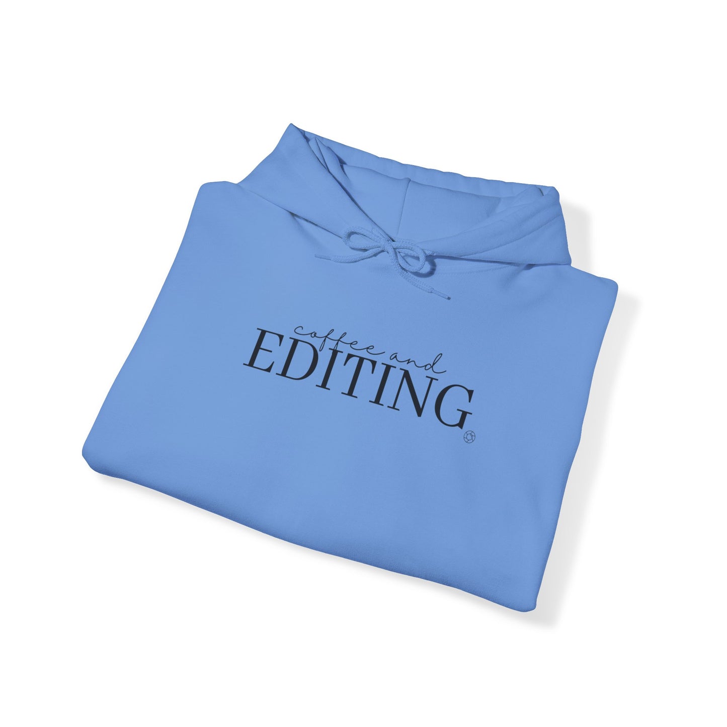 Coffee & Editing (Blk) - Heavy Blend™ Hooded Sweatshirt