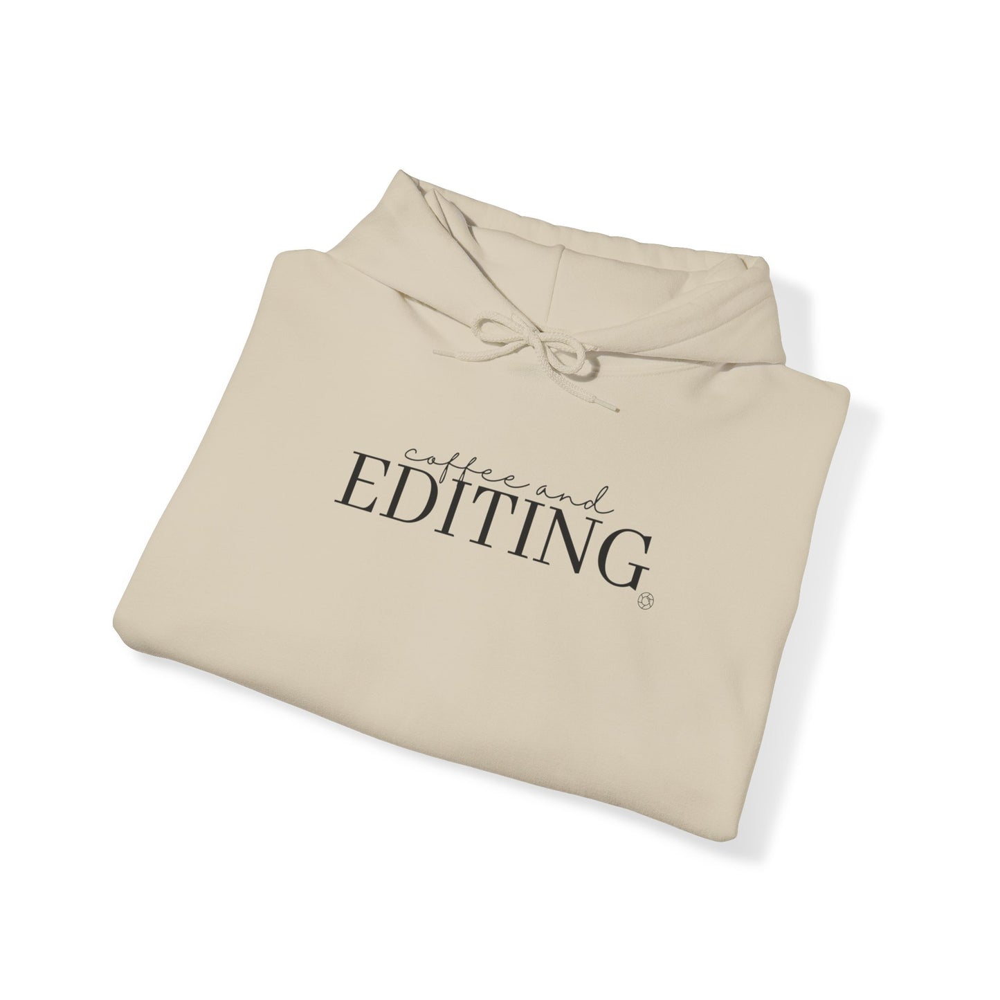 Coffee & Editing (Blk) - Heavy Blend™ Hooded Sweatshirt