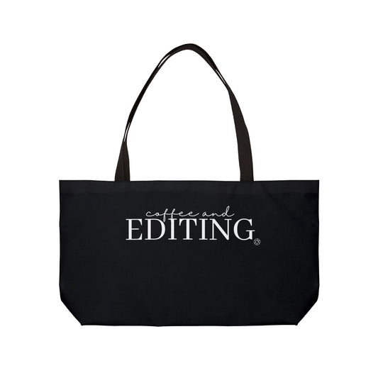 Coffee & Editing Canvas Tote