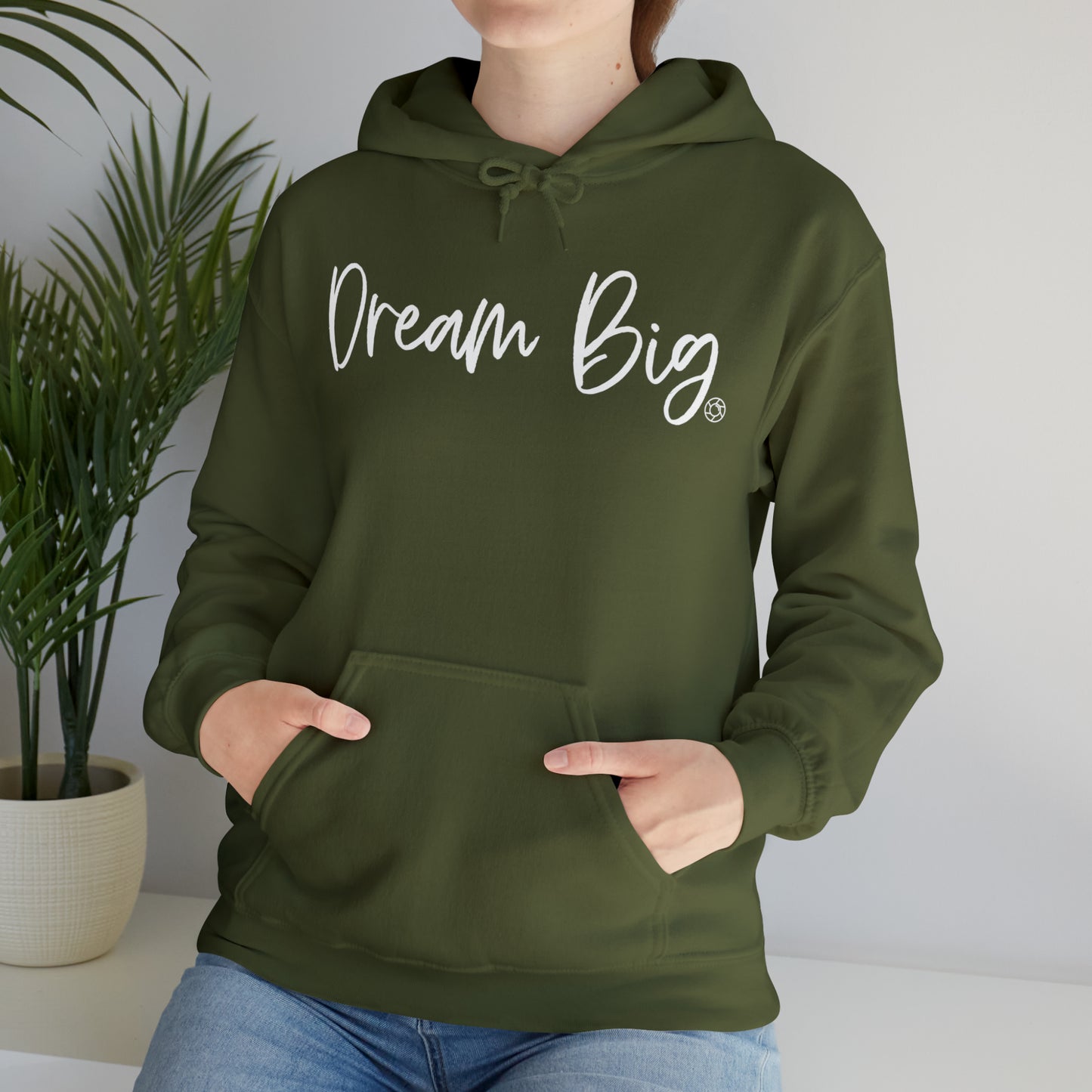 Dream Big (Wht) - Heavy Blend™ Hooded Sweatshirt