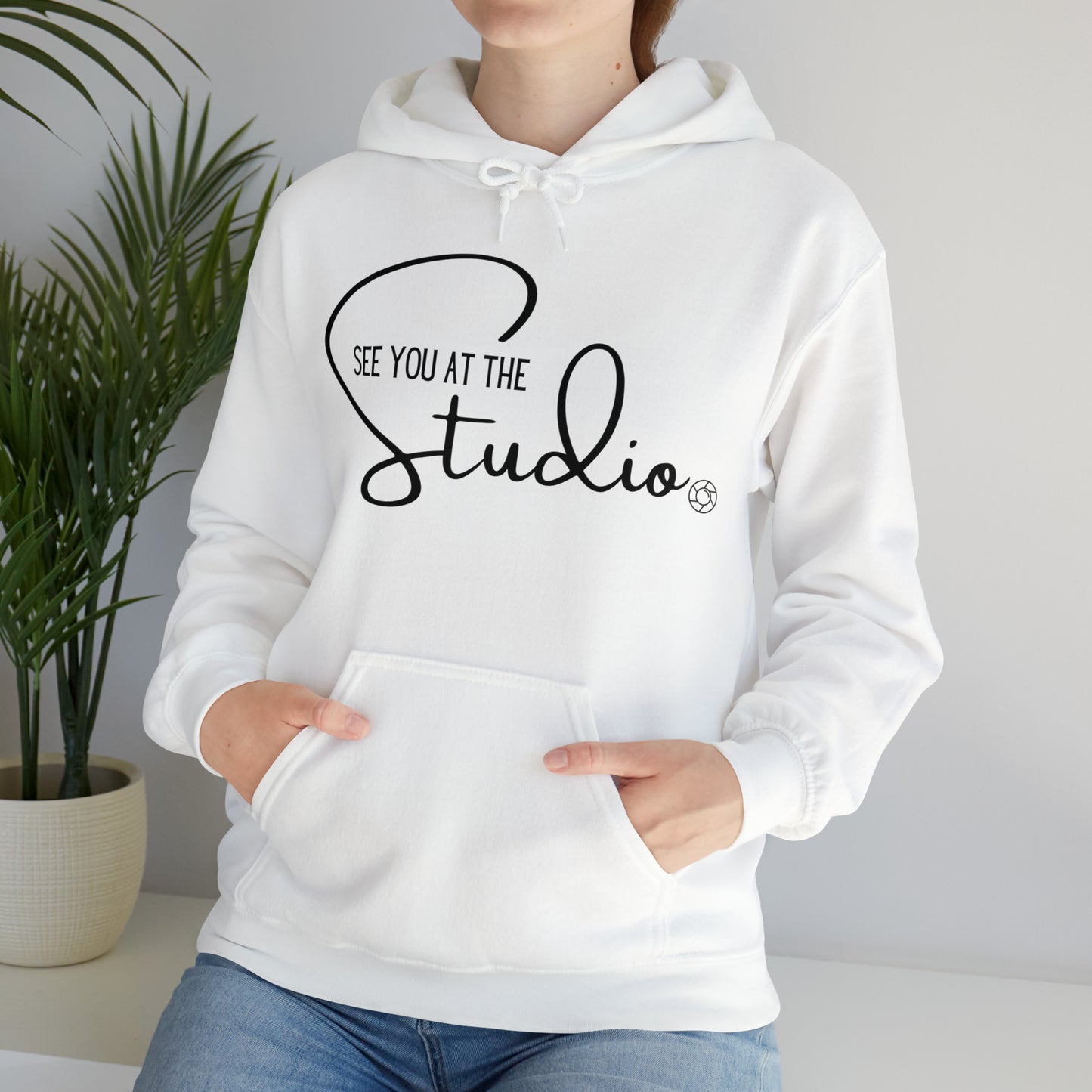 See you at the Studio (Blk) - Heavy Blend™ Hooded Sweatshirt