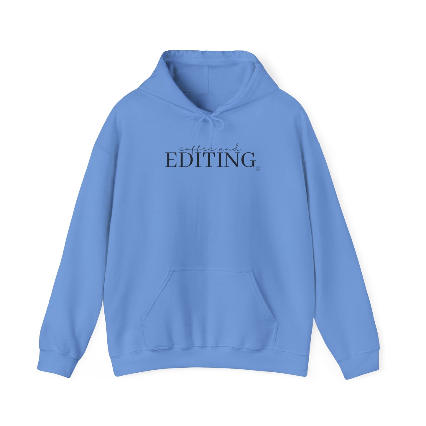 Coffee & Editing (Blk) - Heavy Blend™ Hooded Sweatshirt