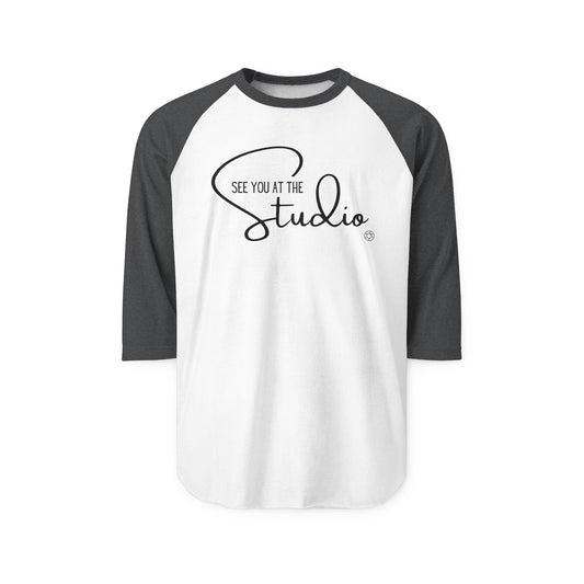 "See you at the Studio" Three-Quarter Sleeve Raglan Shirt