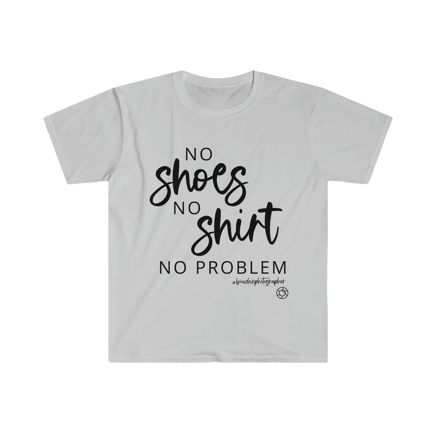 No Shoes No Shirt (Blk) - Softstyle T-Shirt