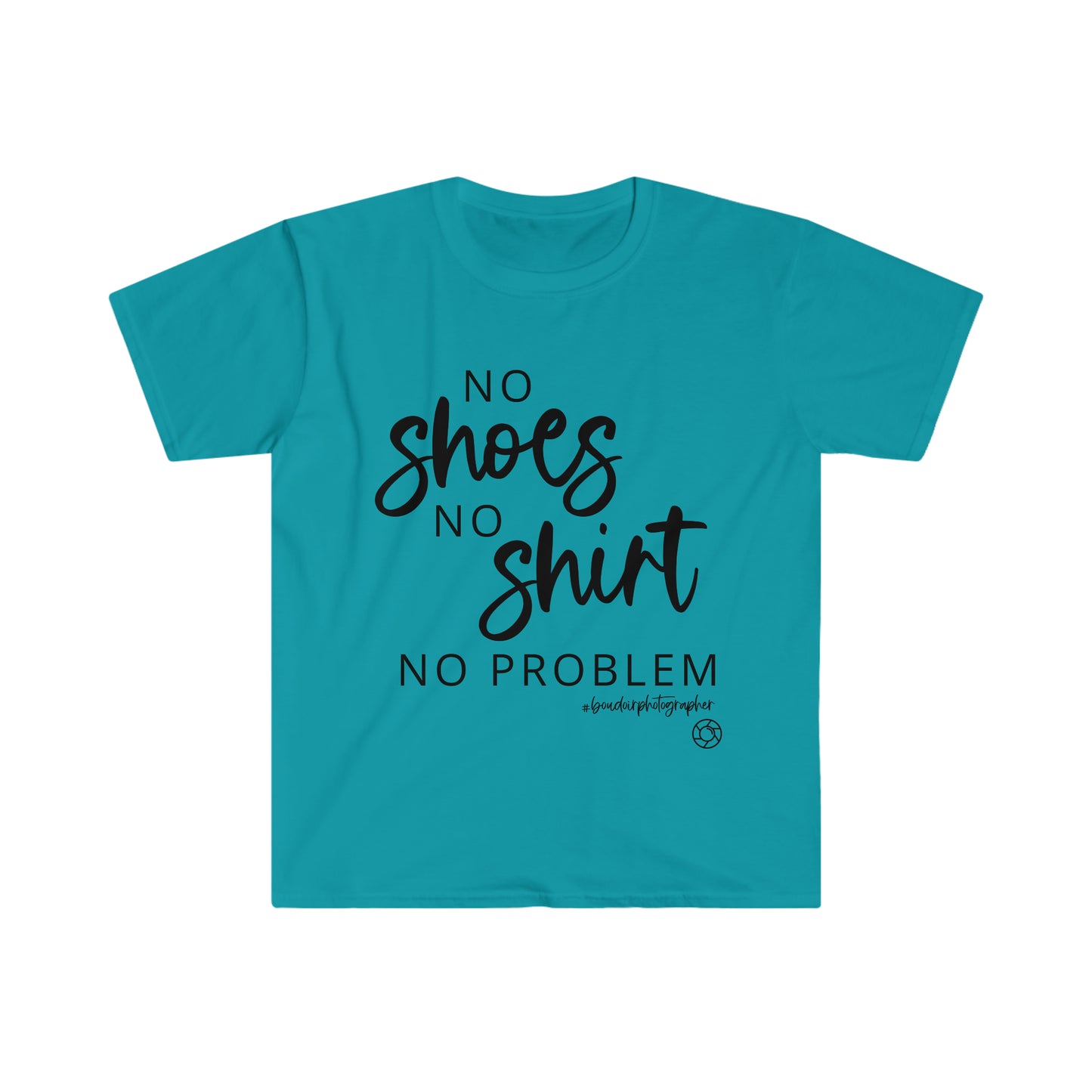 No Shoes No Shirt (Blk) - Softstyle T-Shirt