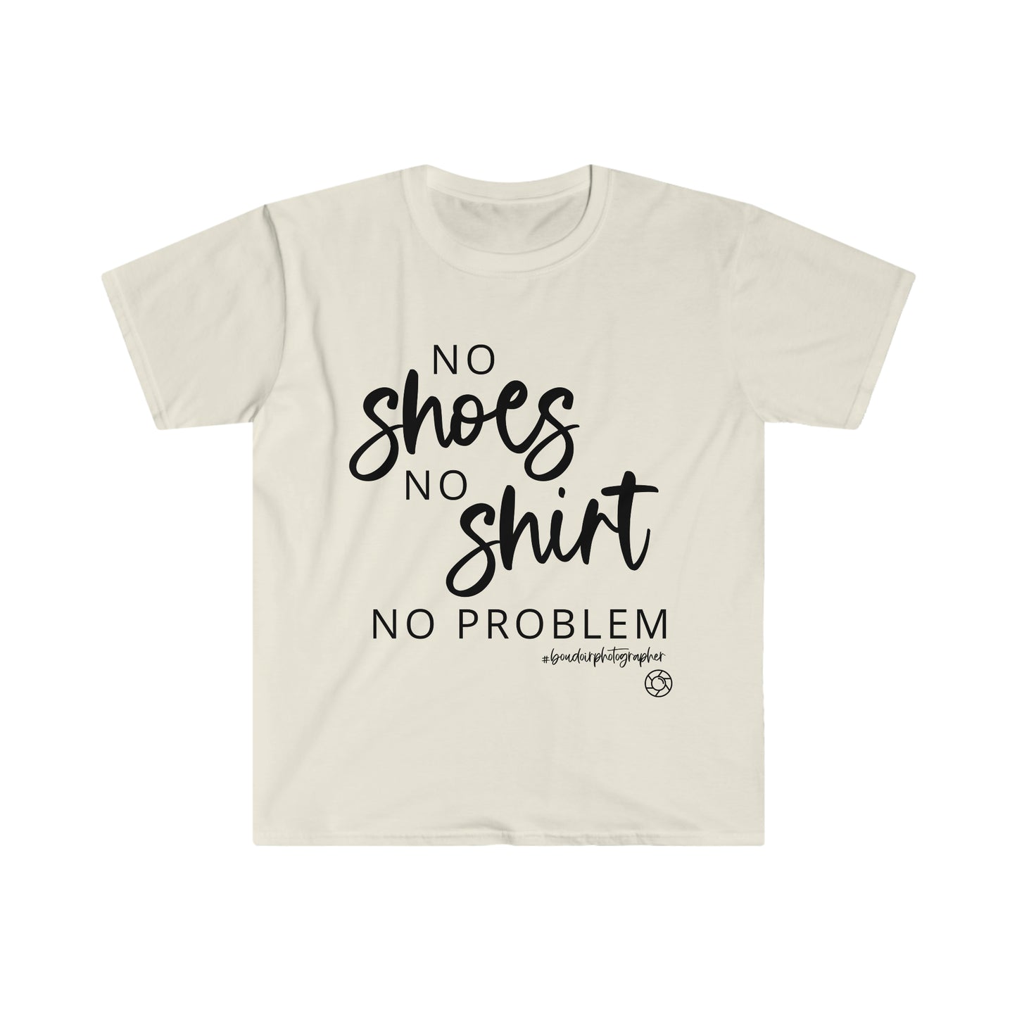 No Shoes No Shirt (Blk) - Softstyle T-Shirt