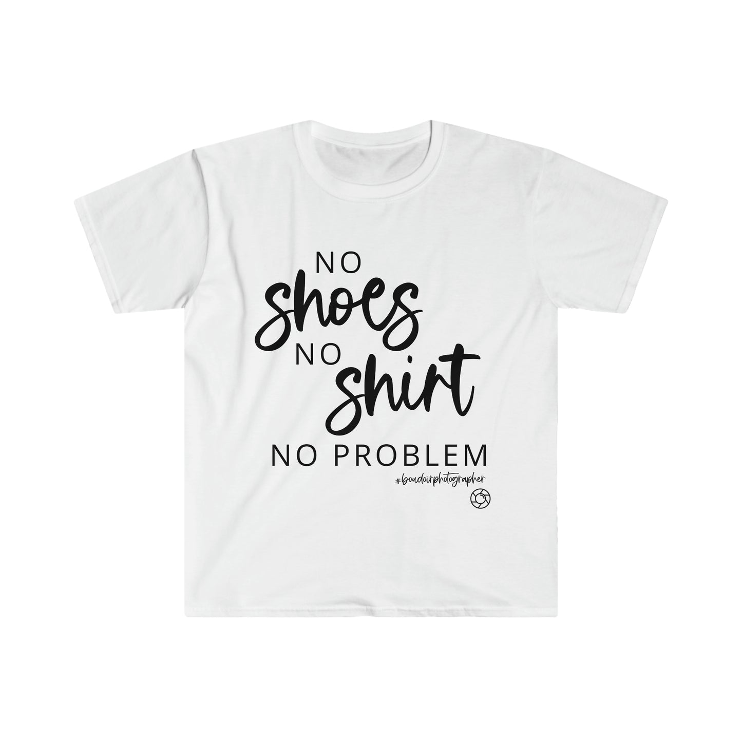 No Shoes No Shirt (Blk) - Softstyle T-Shirt