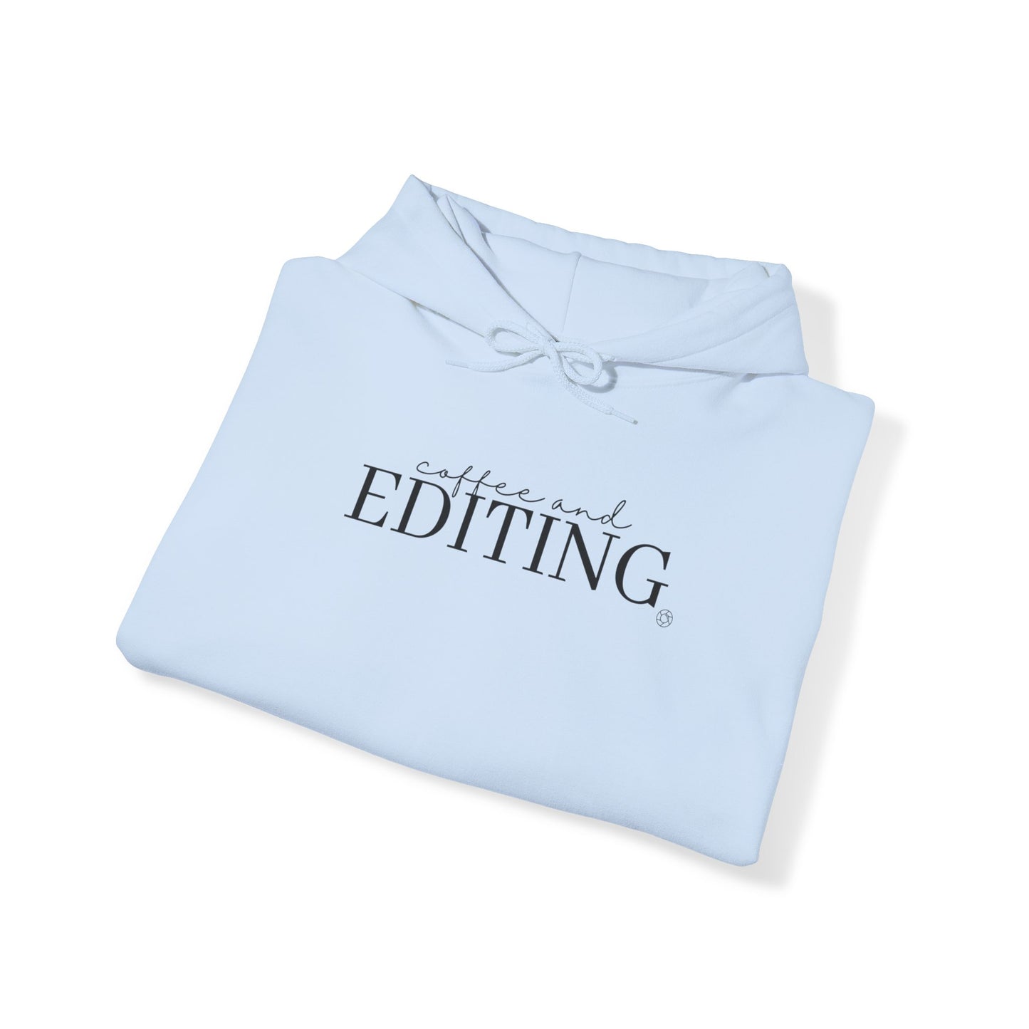Coffee & Editing (Blk) - Heavy Blend™ Hooded Sweatshirt