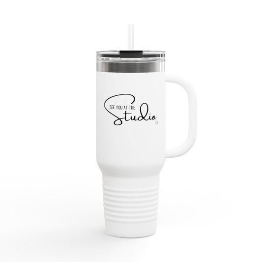 "See you at the Studio" Stainless Steel Tumbler with Straw 40oz