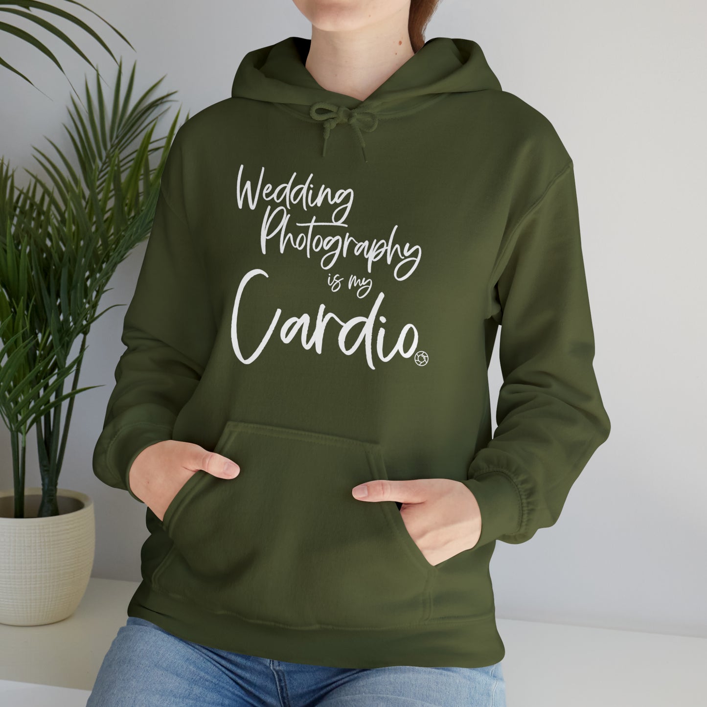 Wedding Cardio (Wht) - Heavy Blend™ Hooded Sweatshirt