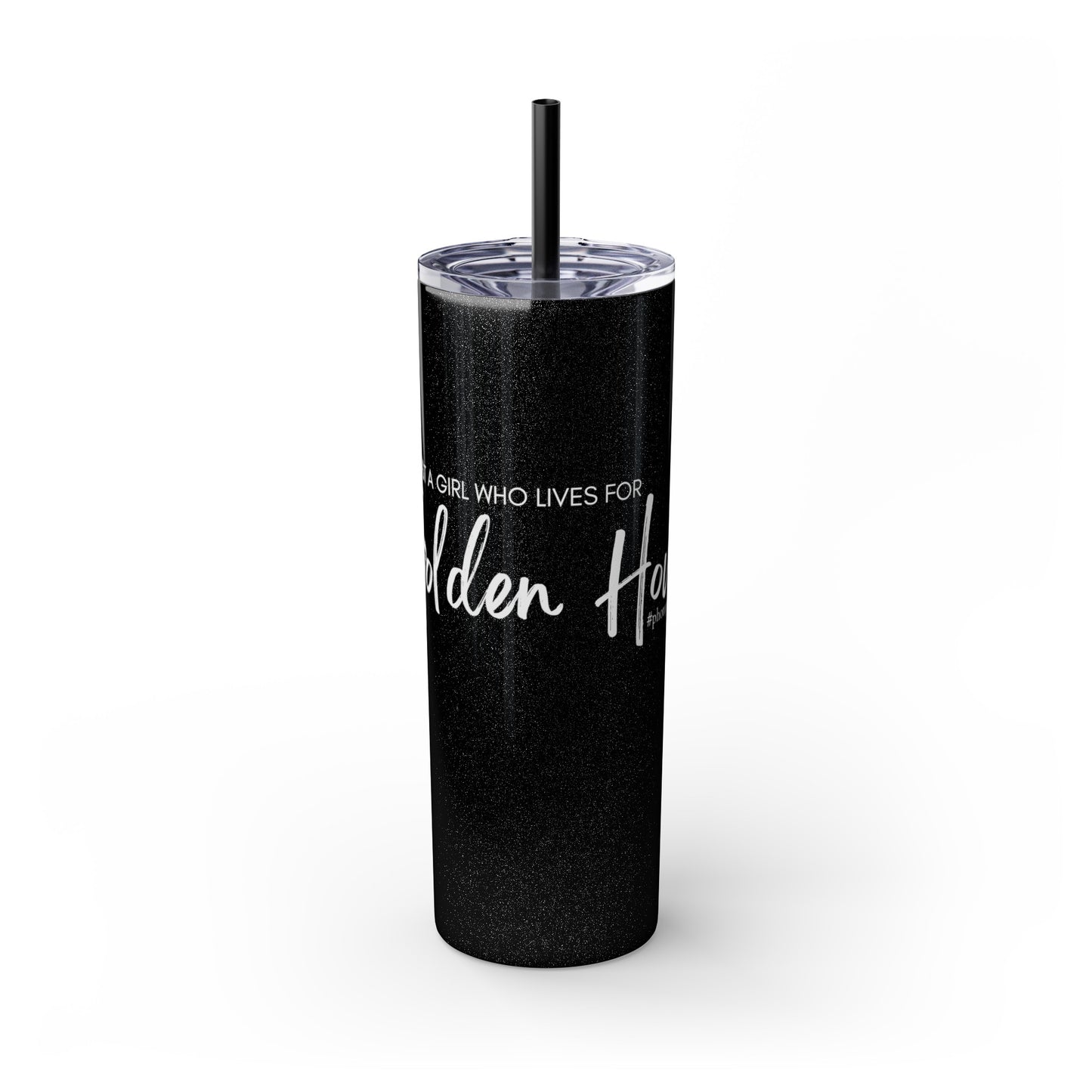 Golden Hour Girl - Skinny Tumbler with Straw, 20oz