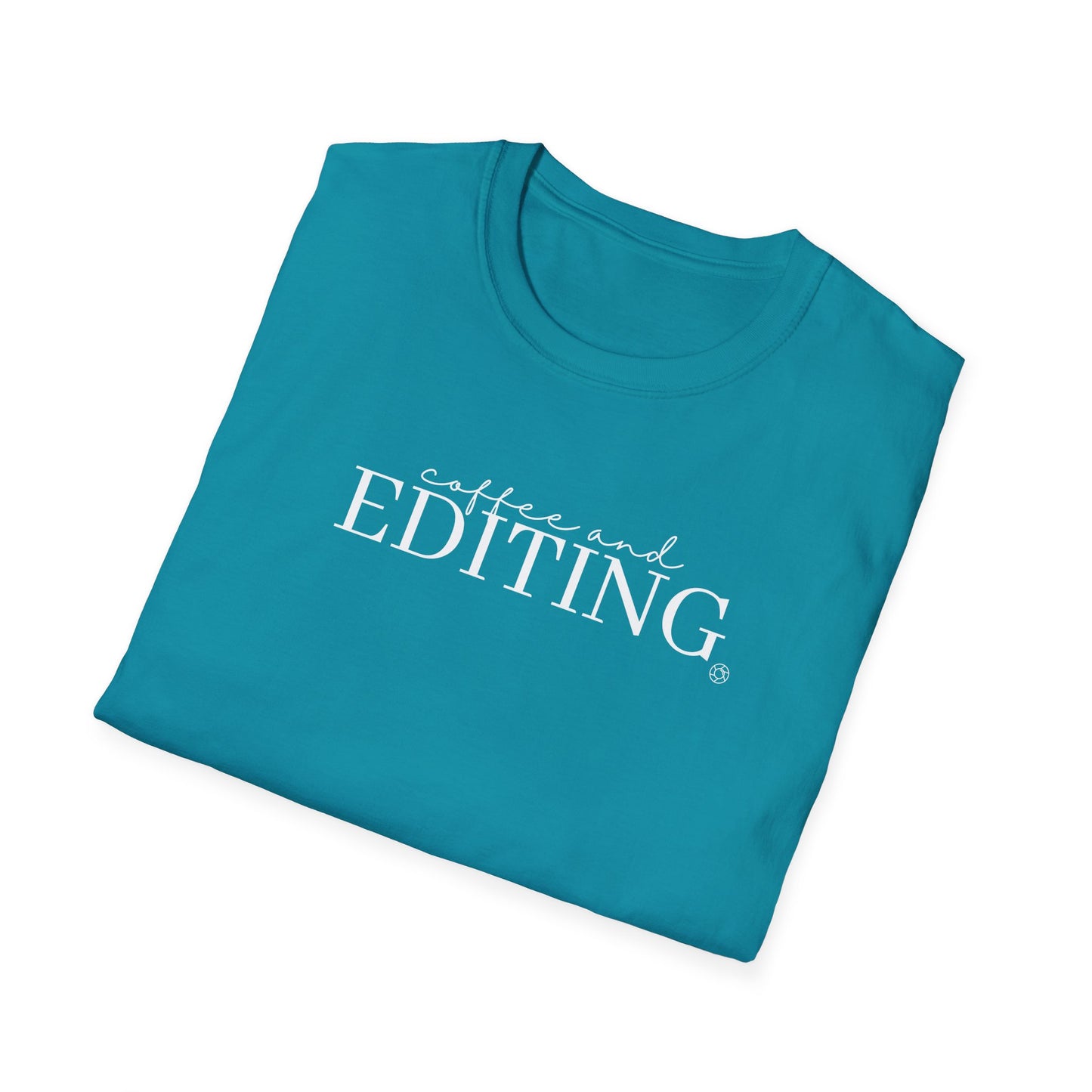 Coffee & Editing - Unisex Softstyle T-Shirt