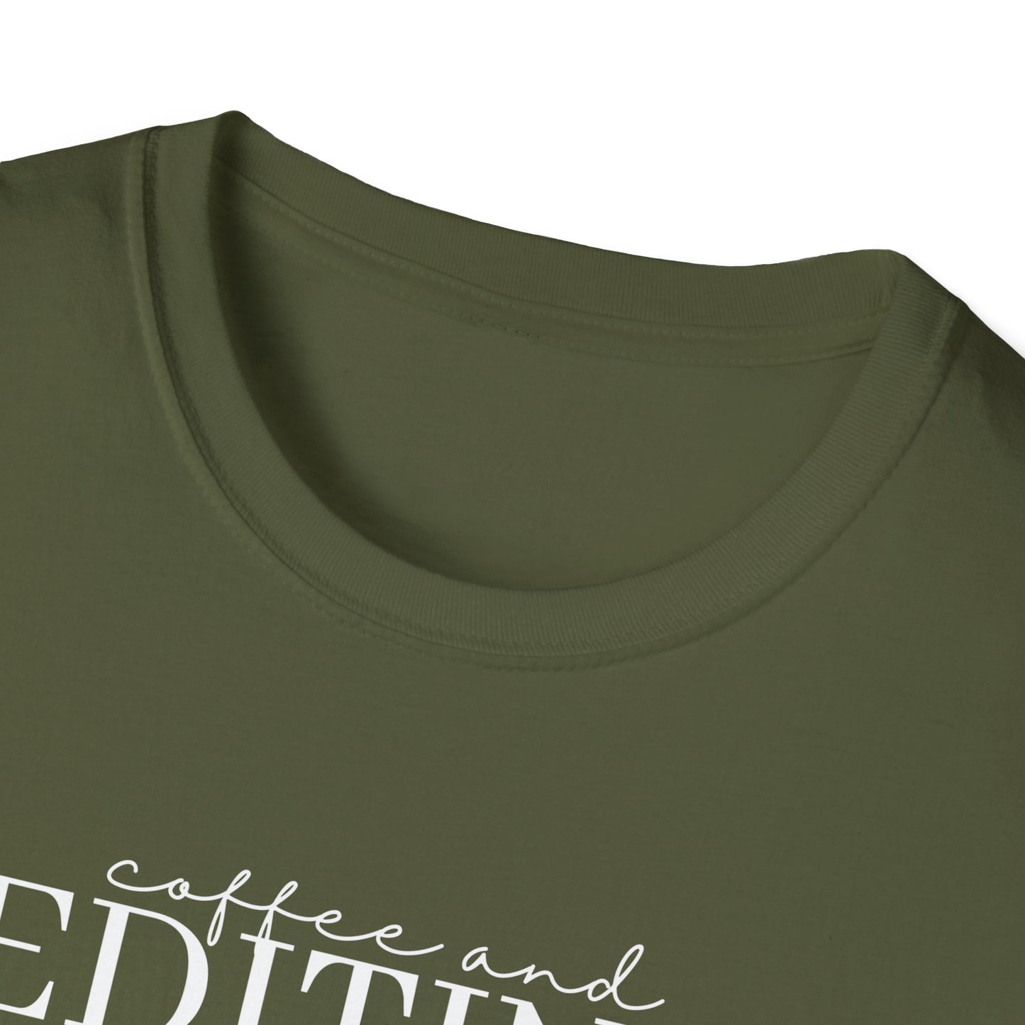 Coffee & Editing - Unisex Softstyle T-Shirt