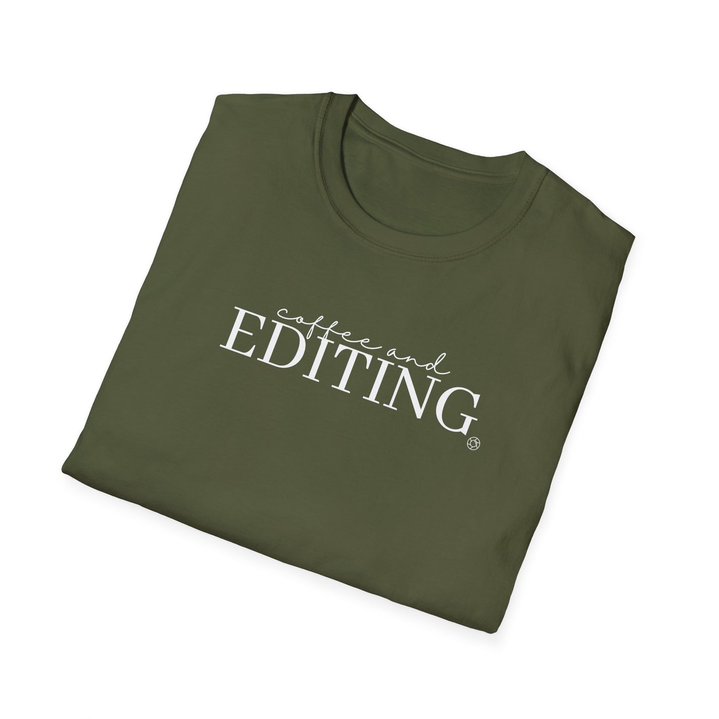 Coffee & Editing - Unisex Softstyle T-Shirt