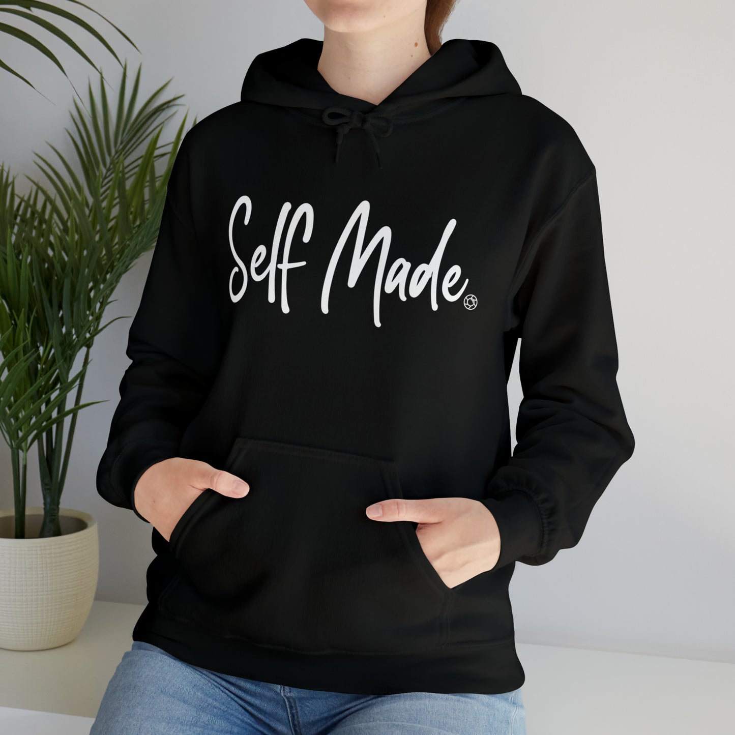 Self Made (Wht) - Heavy Blend™ Hooded Sweatshirt