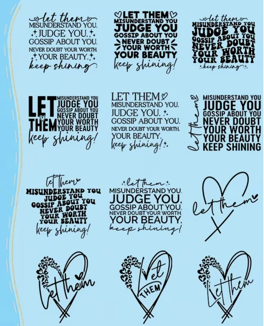 Let Them, UV DTF Transfer