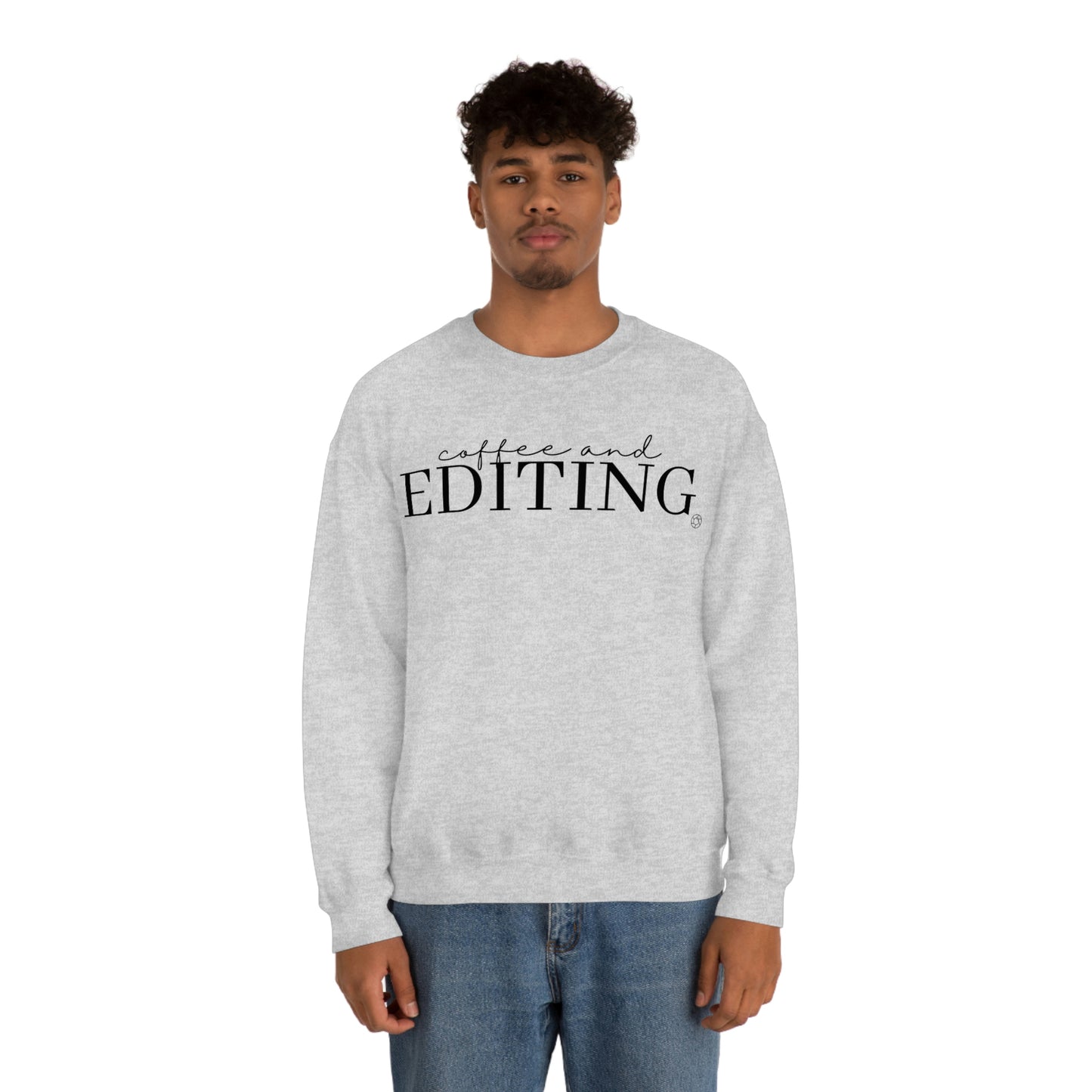 Coffee & Editing - Heavy Blend™ Crewneck Sweatshirt