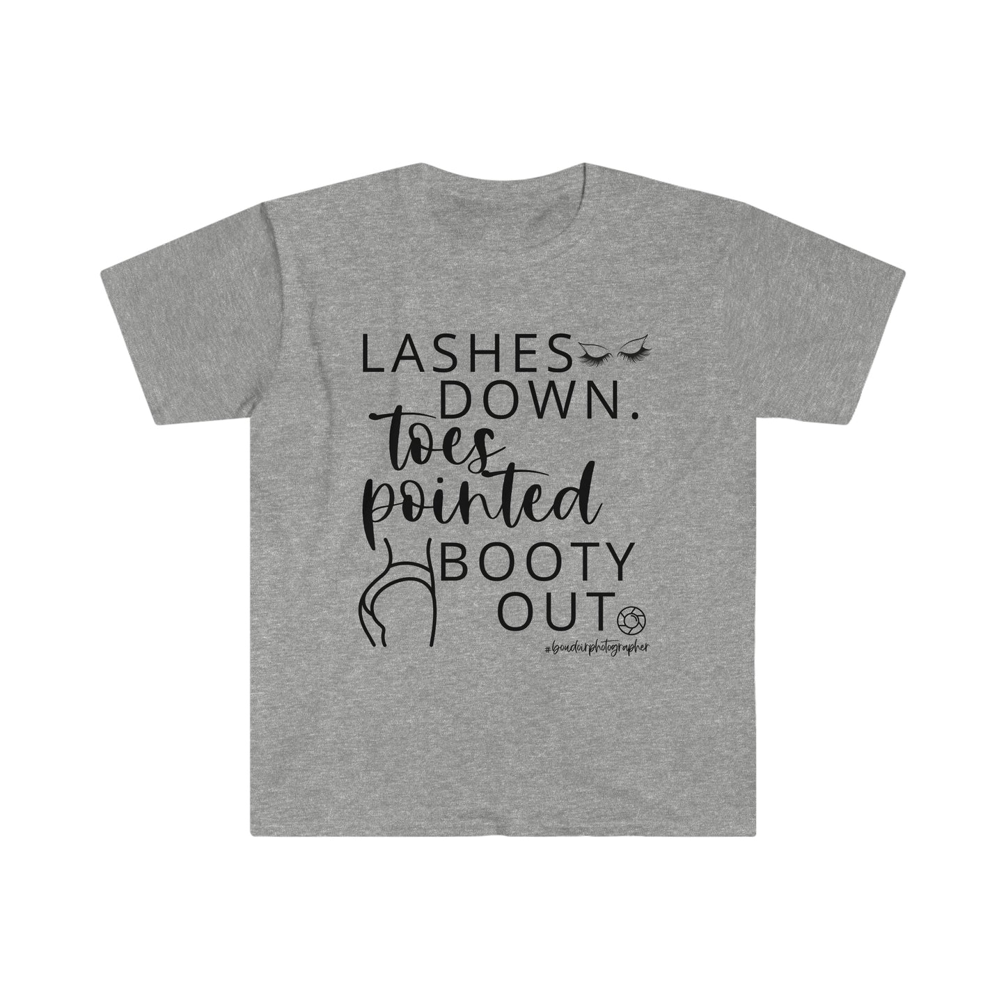 Lashes Toes Booty Boudoir (Blk) - Softstyle T-Shirt