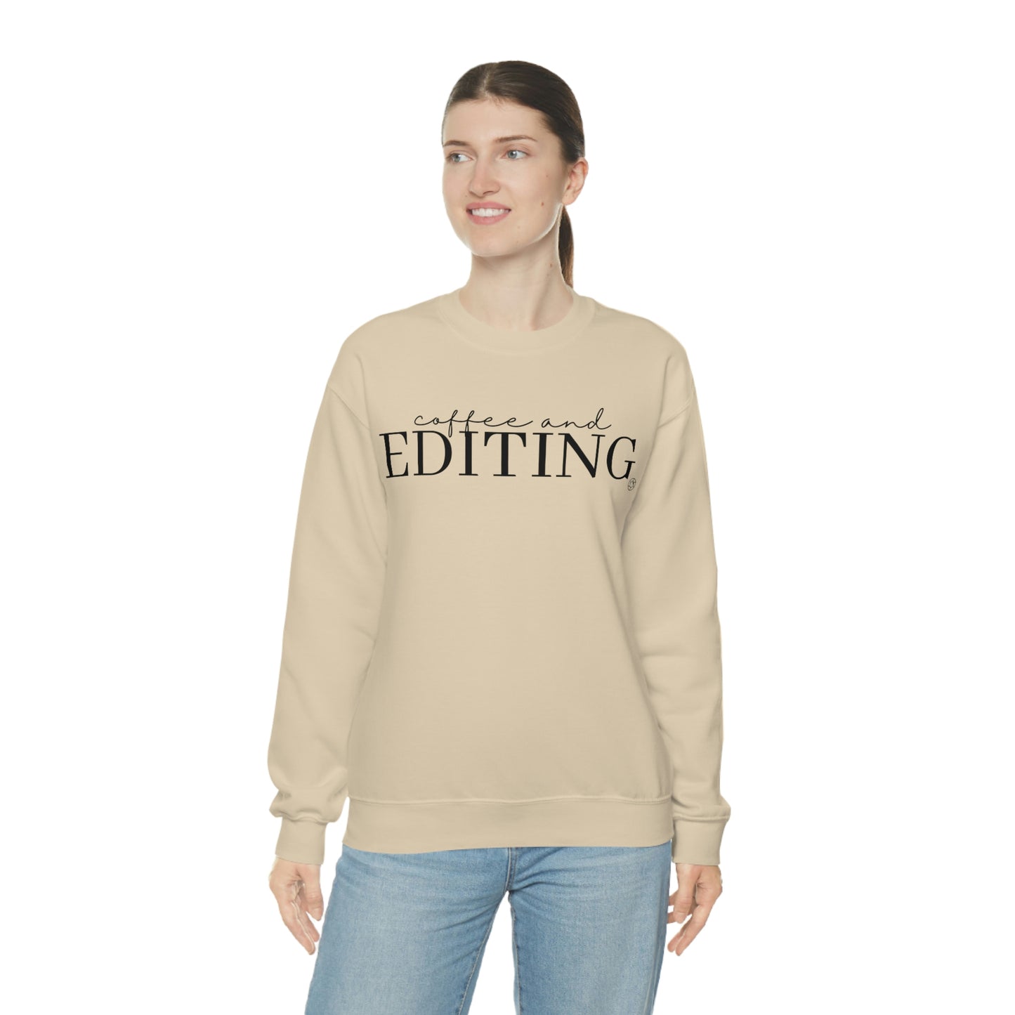 Coffee & Editing - Heavy Blend™ Crewneck Sweatshirt