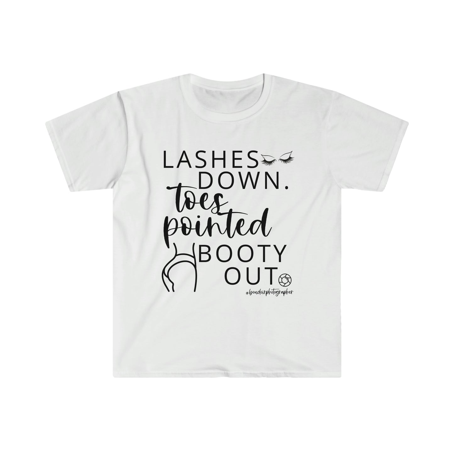 Lashes Toes Booty Boudoir (Blk) - Softstyle T-Shirt