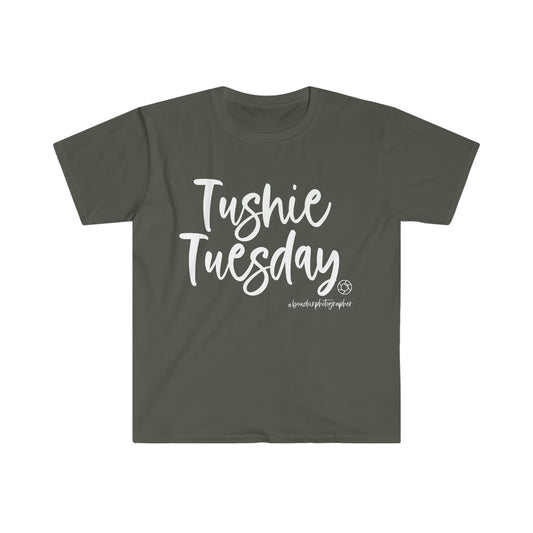 Tushie Tuesday Boudoir (Wht) - Softstyle T-Shirt