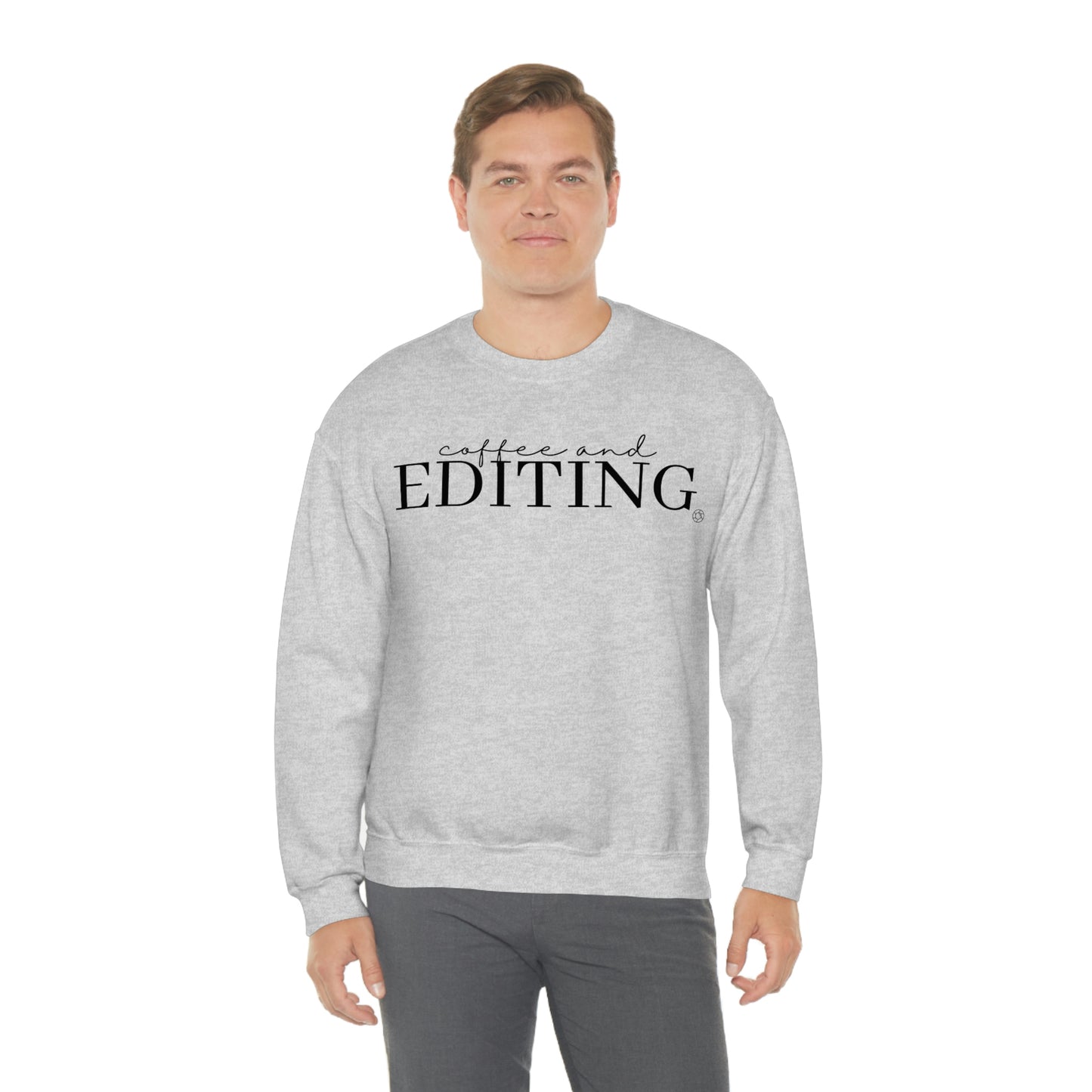 Coffee & Editing - Heavy Blend™ Crewneck Sweatshirt