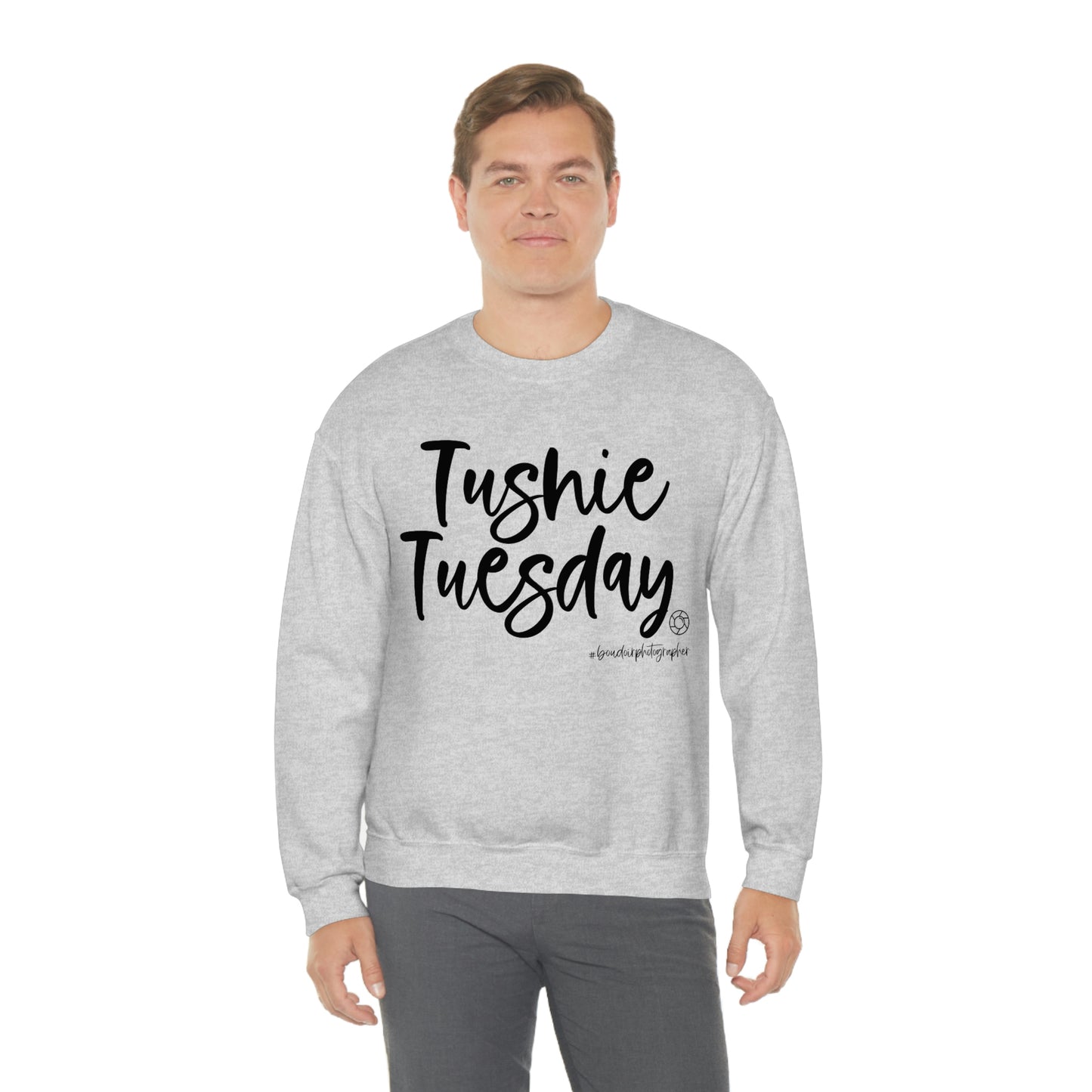 Tushie Tuesday Boudoir - Heavy Blend™ Crewneck Sweatshirt