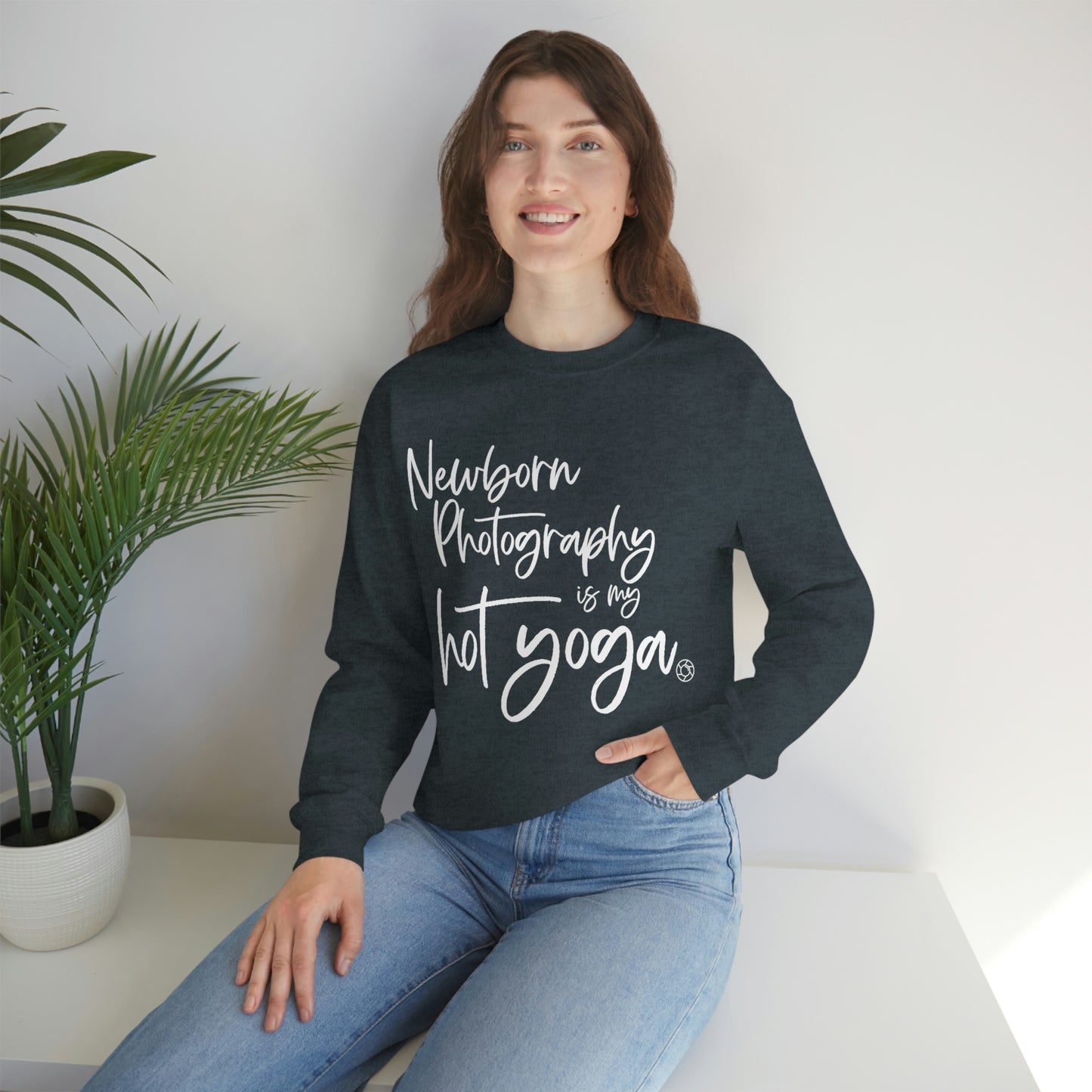 Newborn Hot Yoga - Heavy Blend™ Crewneck Sweatshirt