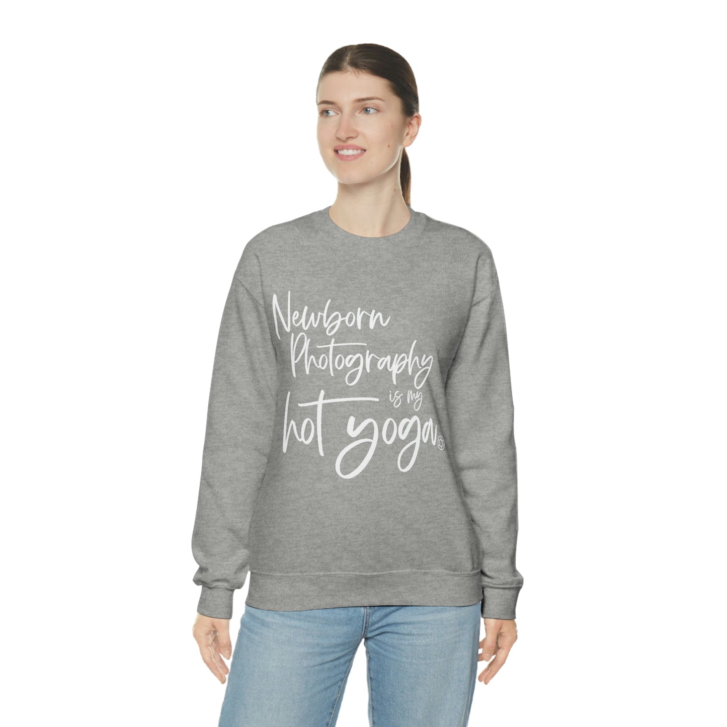 Newborn Hot Yoga - Heavy Blend™ Crewneck Sweatshirt