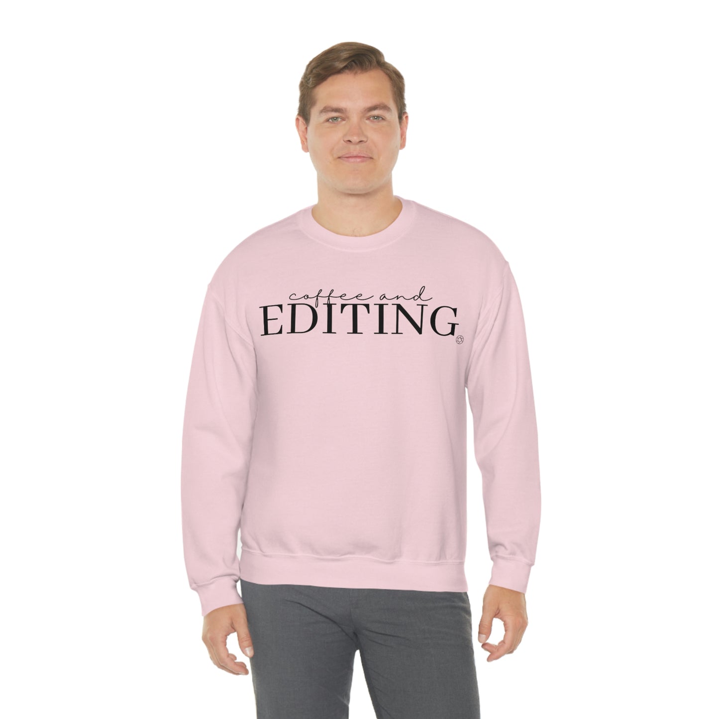 Coffee & Editing - Heavy Blend™ Crewneck Sweatshirt