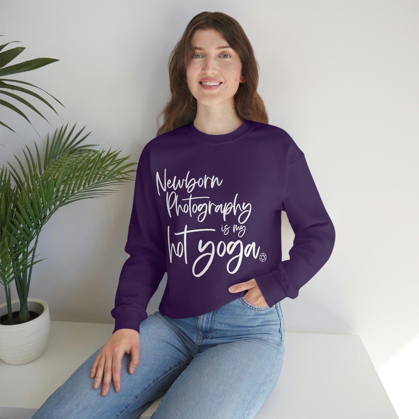 Newborn Hot Yoga - Heavy Blend™ Crewneck Sweatshirt