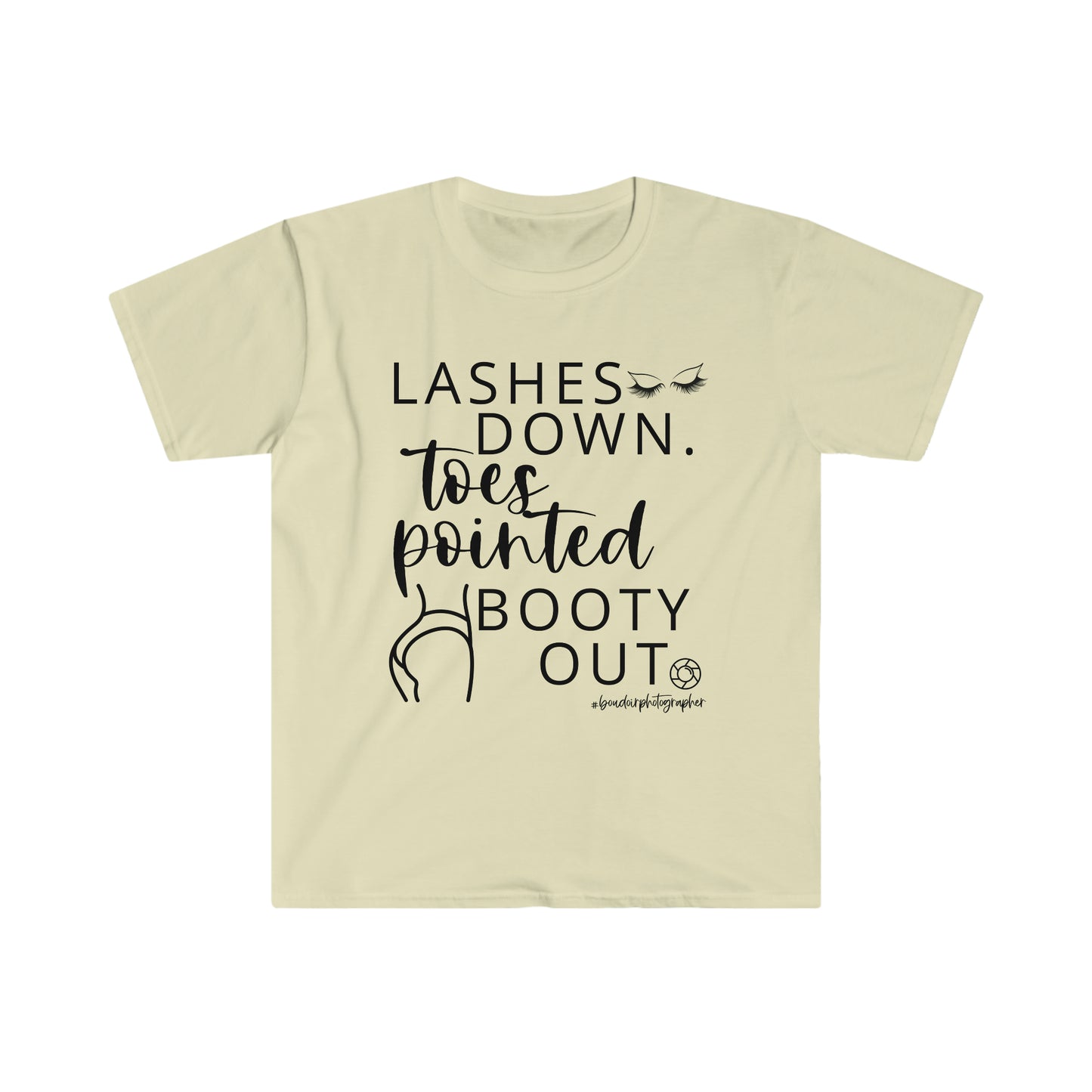 Lashes Toes Booty Boudoir (Blk) - Softstyle T-Shirt