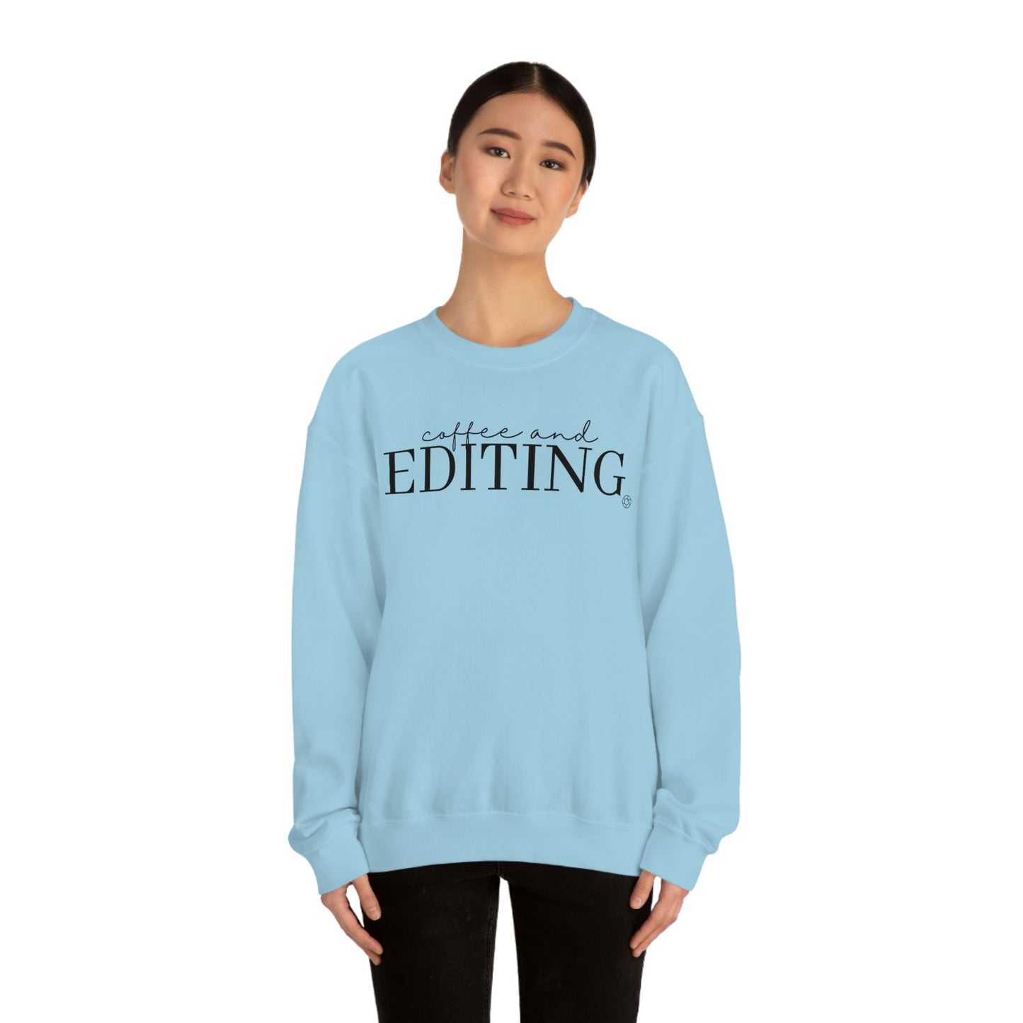 Coffee & Editing - Heavy Blend™ Crewneck Sweatshirt