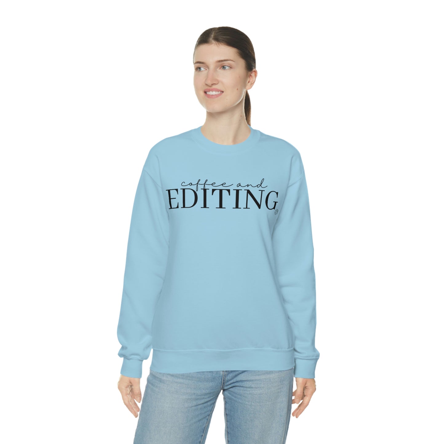 Coffee & Editing - Heavy Blend™ Crewneck Sweatshirt