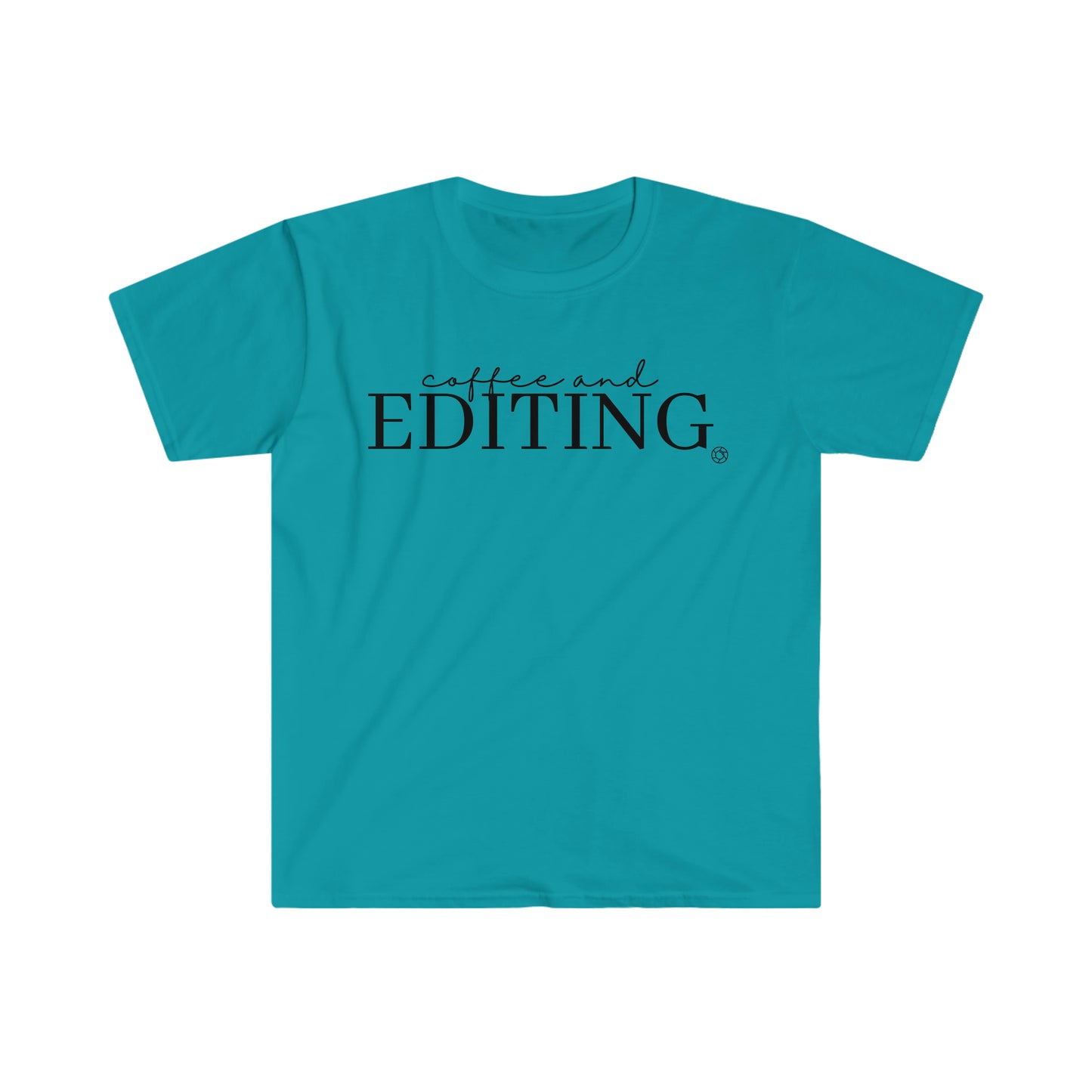 Coffee & Editing (Blk) - Softstyle T-Shirt