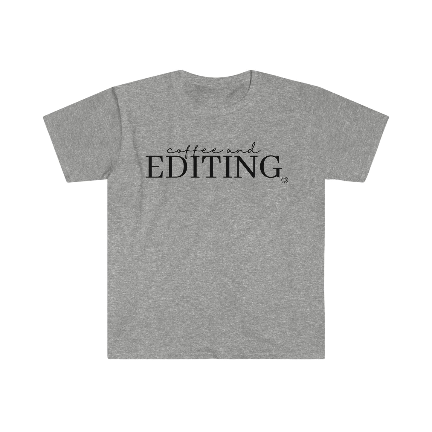 Coffee & Editing (Blk) - Softstyle T-Shirt