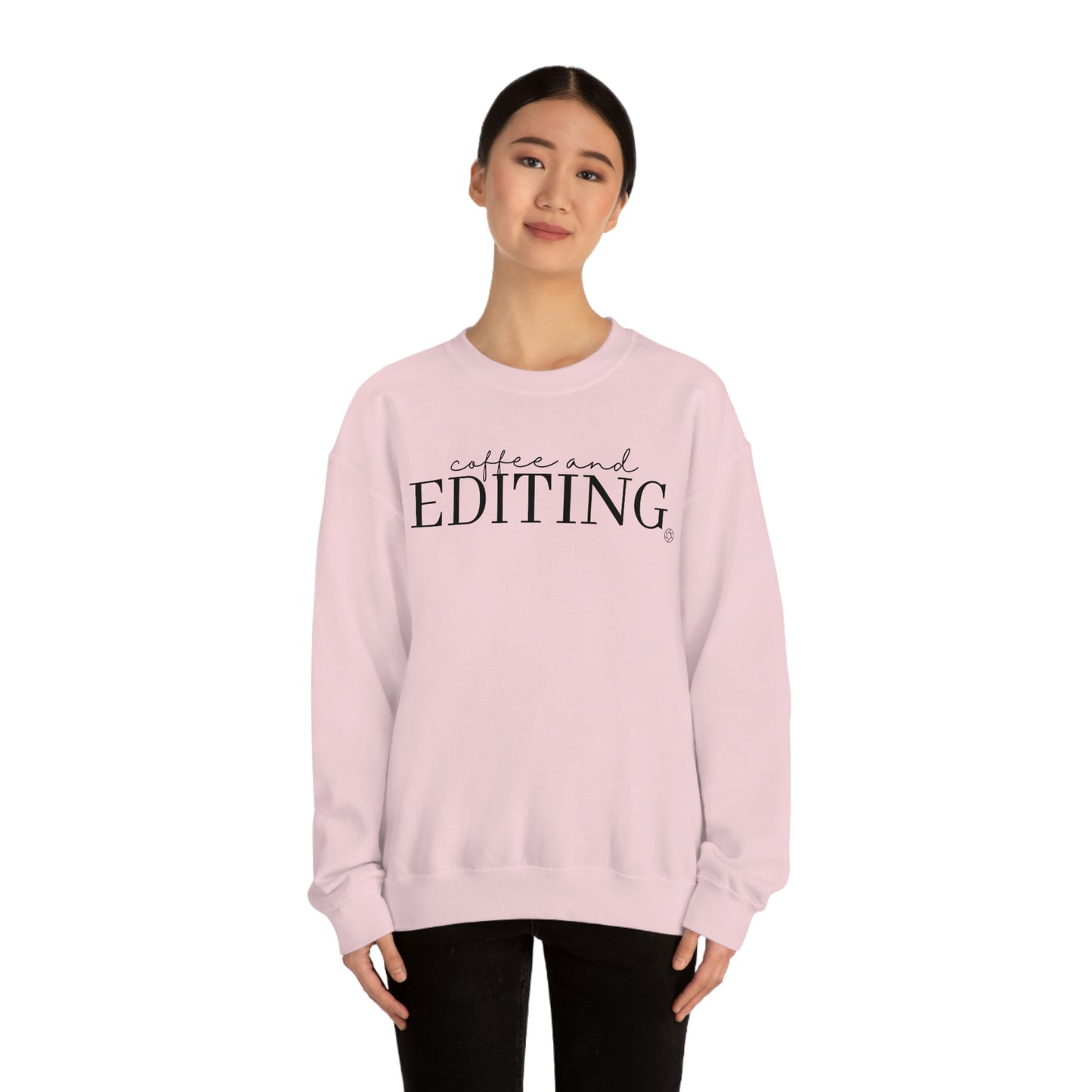 Coffee & Editing - Heavy Blend™ Crewneck Sweatshirt