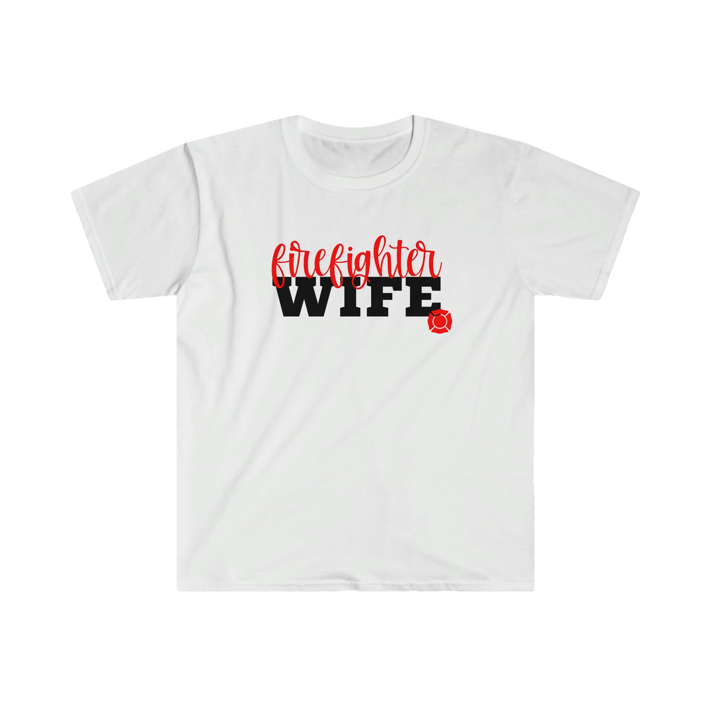 Firefighter Wife (Blk) - Softstyle T-Shirt