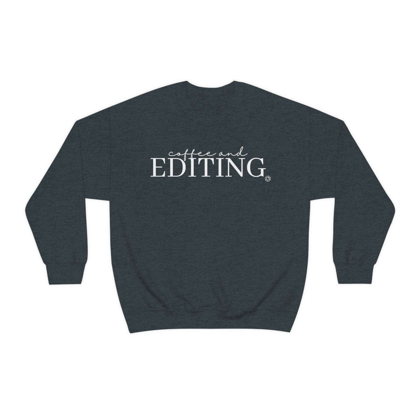 Coffee & Editing - Heavy Blend™ Crewneck Sweatshirt