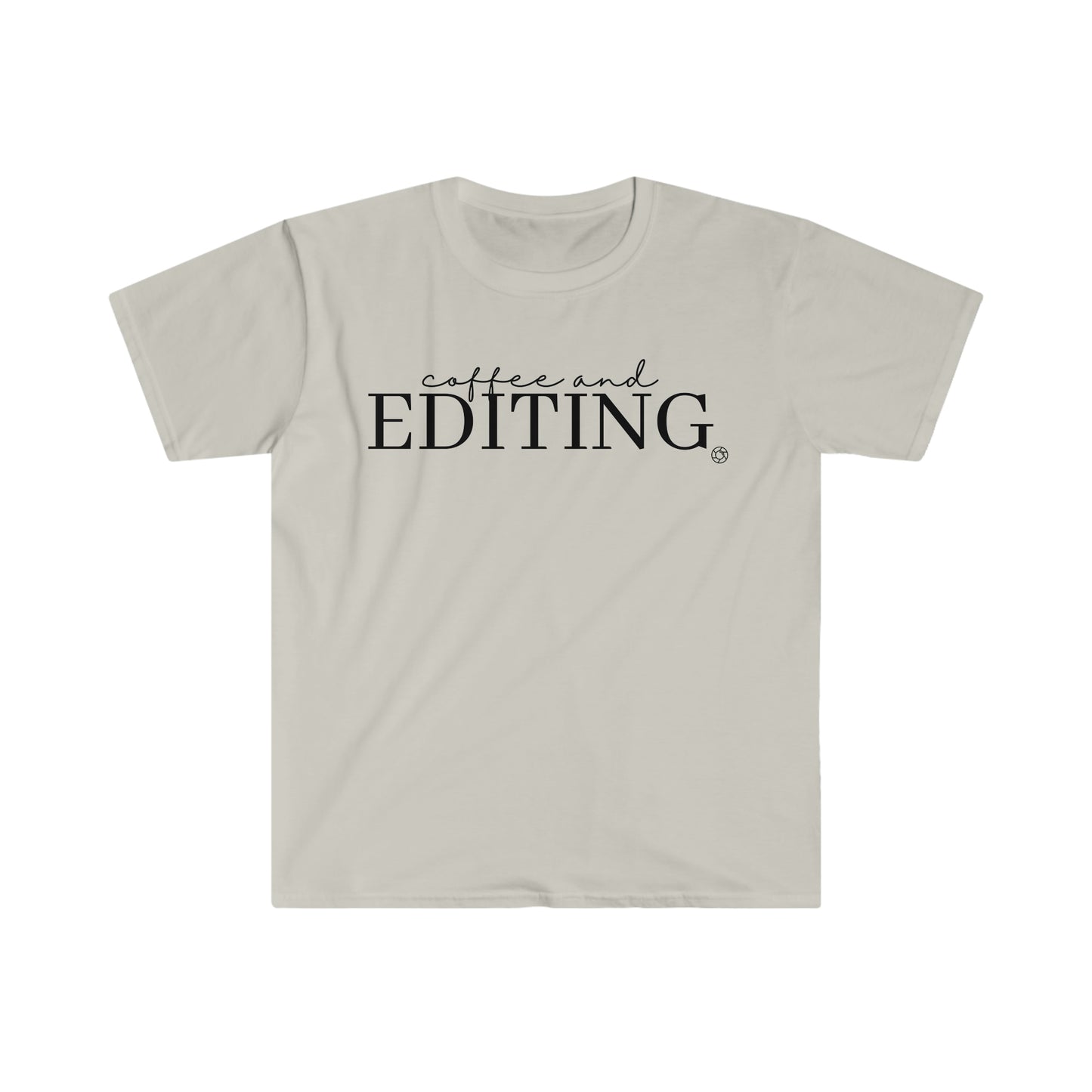 Coffee & Editing (Blk) - Softstyle T-Shirt