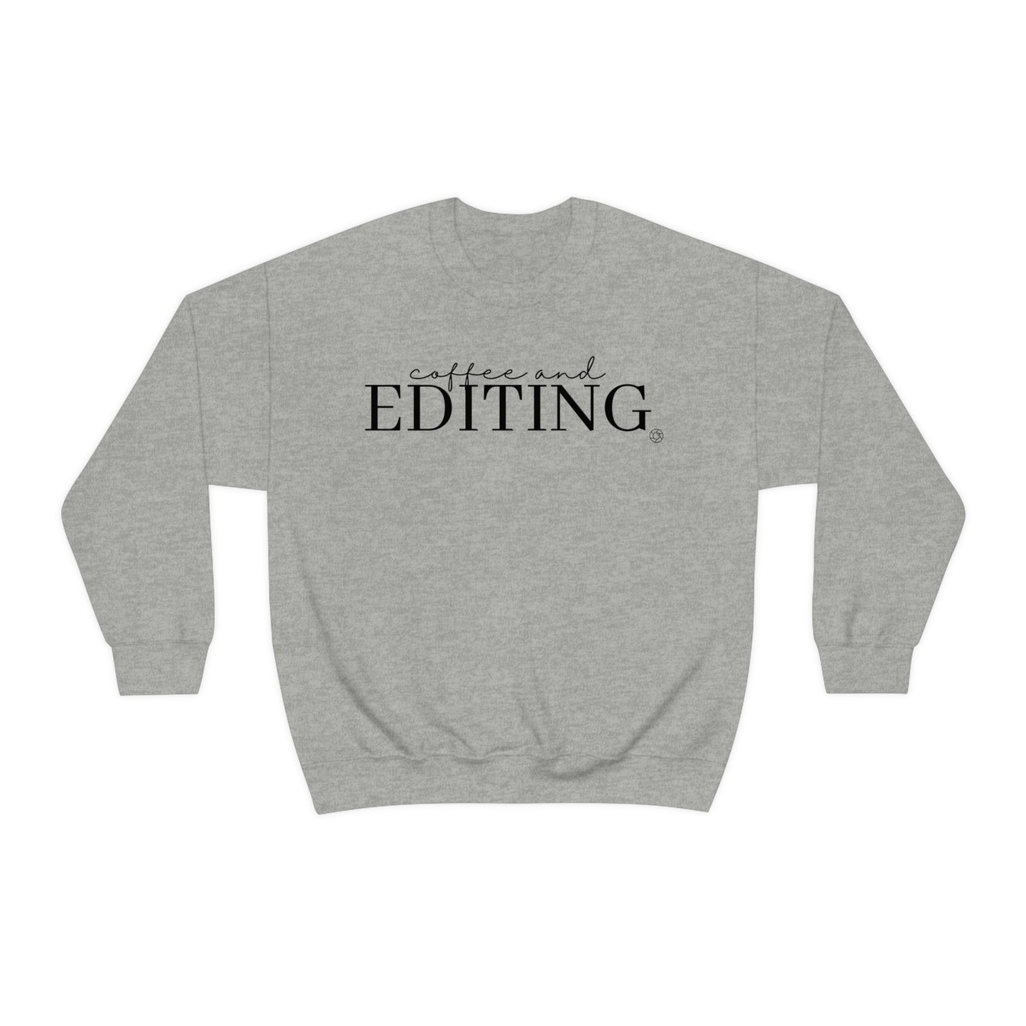 Coffee & Editing - Heavy Blend™ Crewneck Sweatshirt