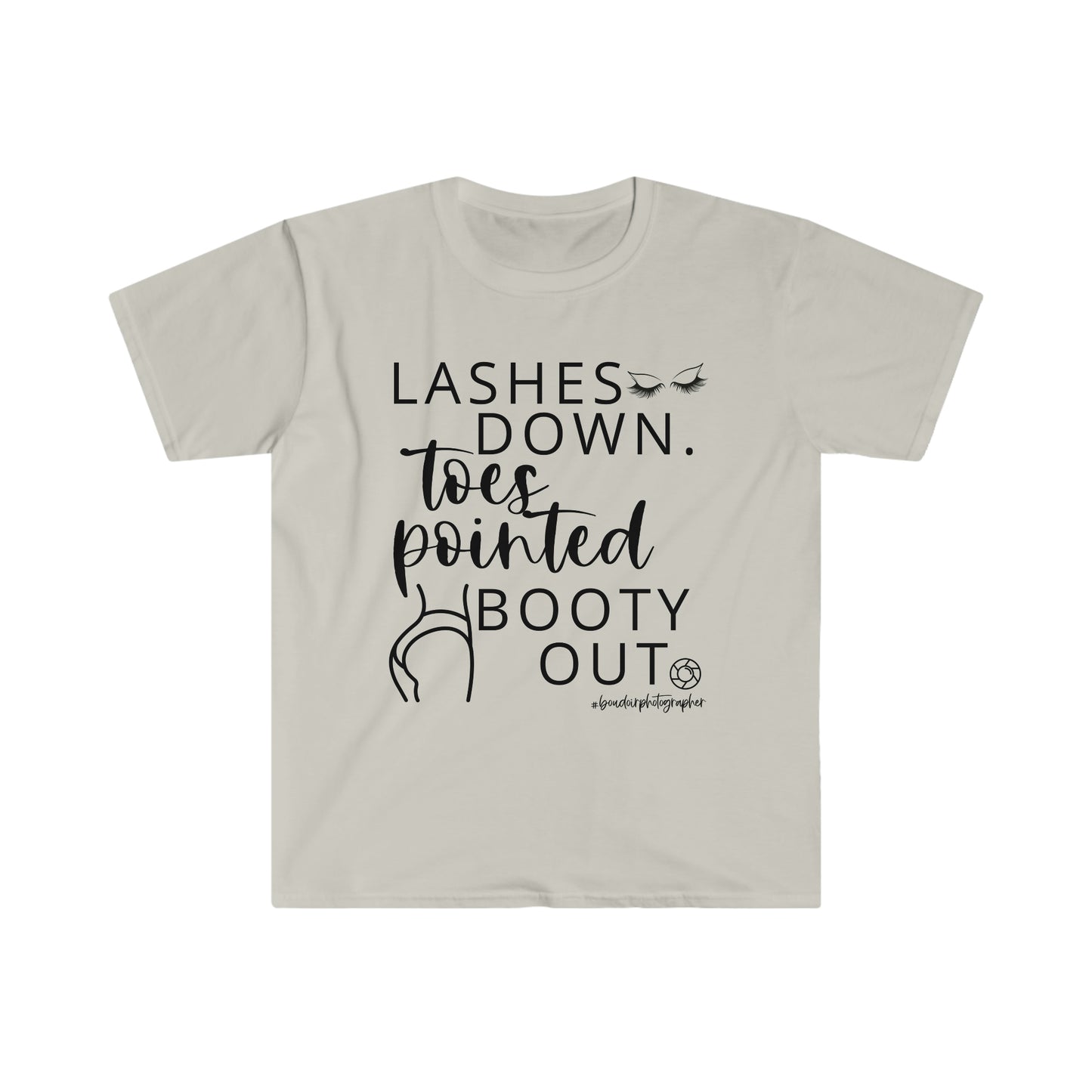 Lashes Toes Booty Boudoir (Blk) - Softstyle T-Shirt